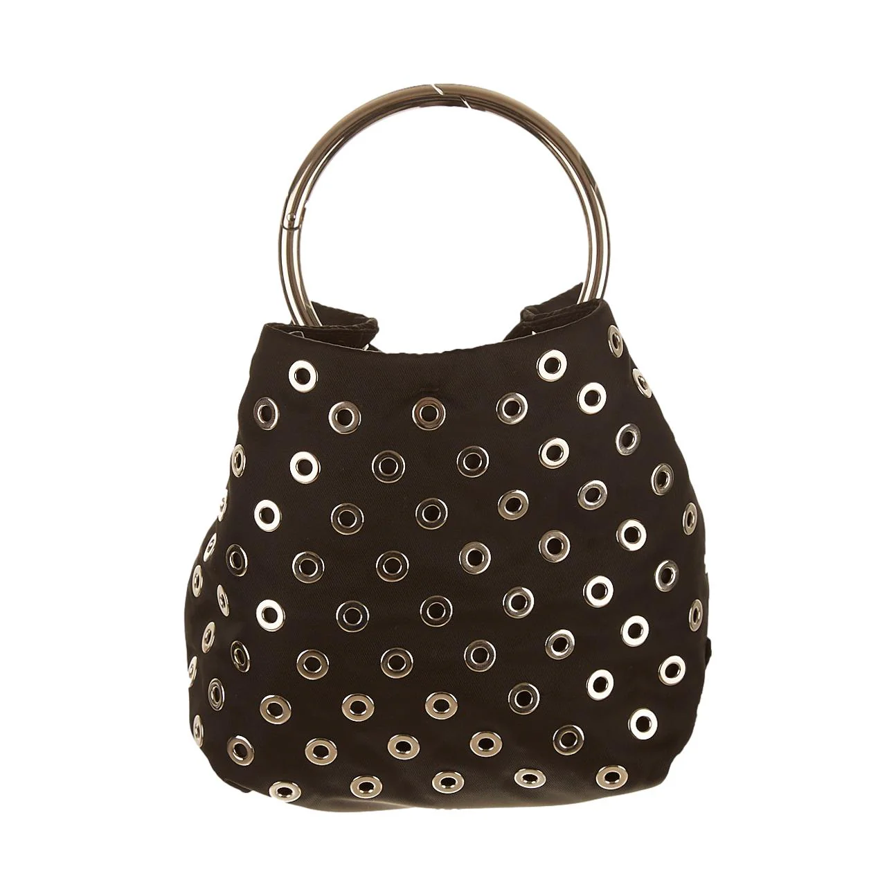 Prada Black Grommet Mini Top Handle Bag - Image 2