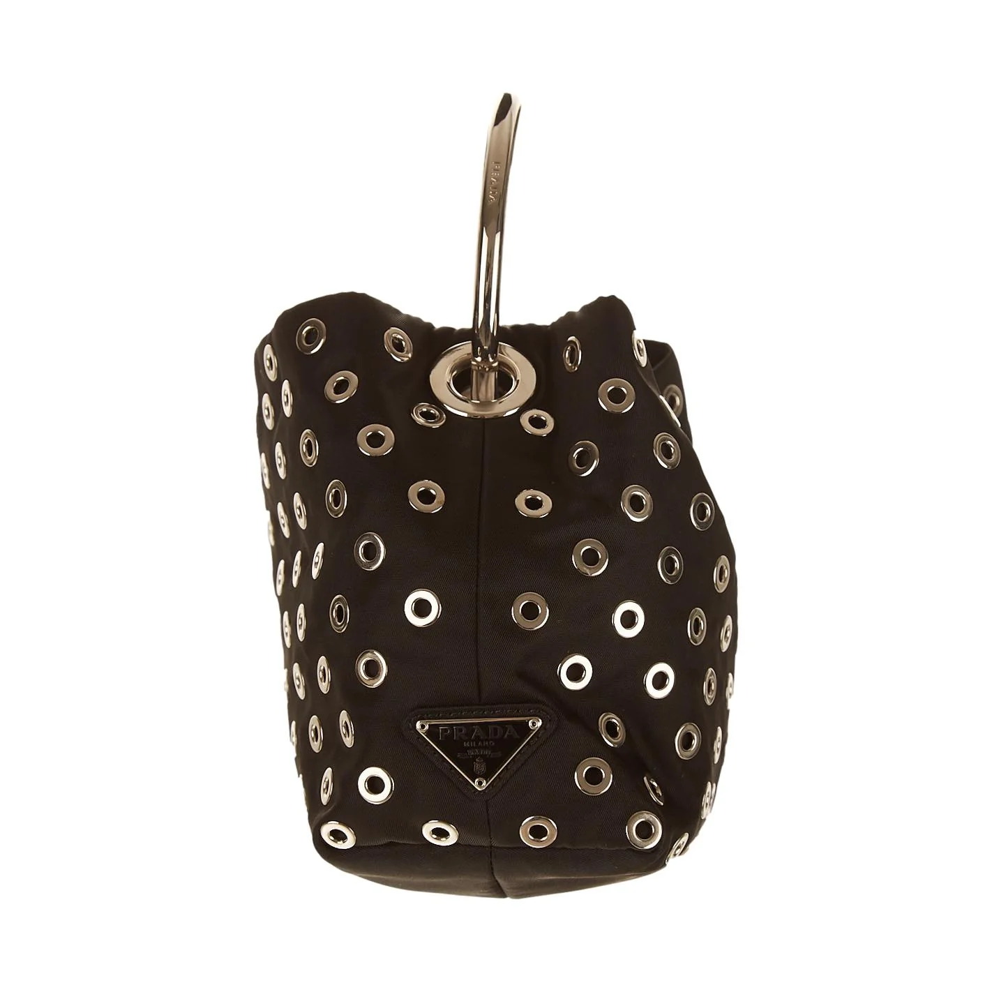 Prada Black Grommet Mini Top Handle Bag - Image 4