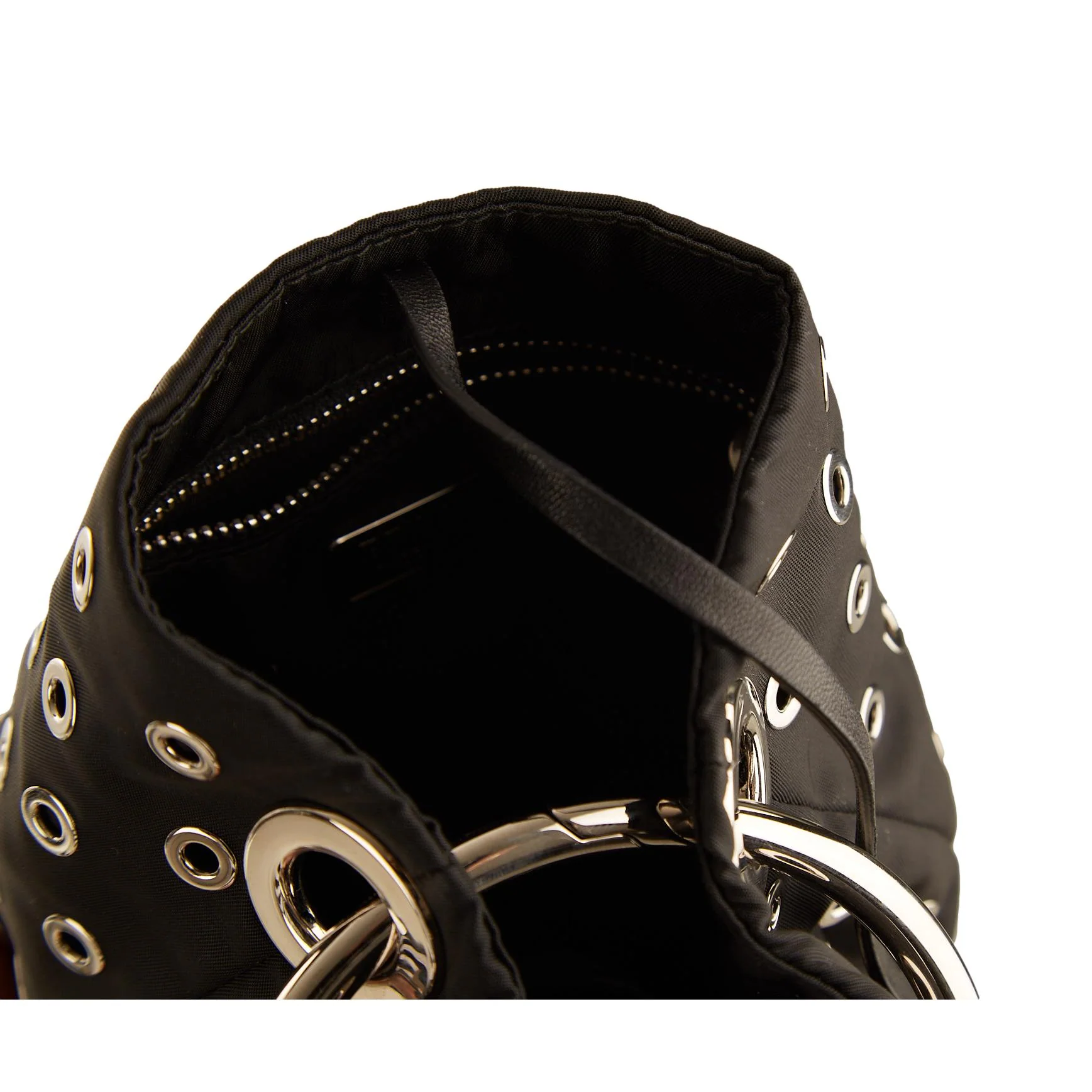 Prada Black Grommet Mini Top Handle Bag - Image 5