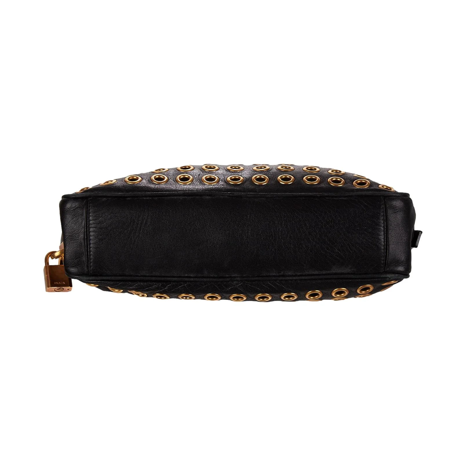 Prada Black Grommet Top Handle Bag - Image 4