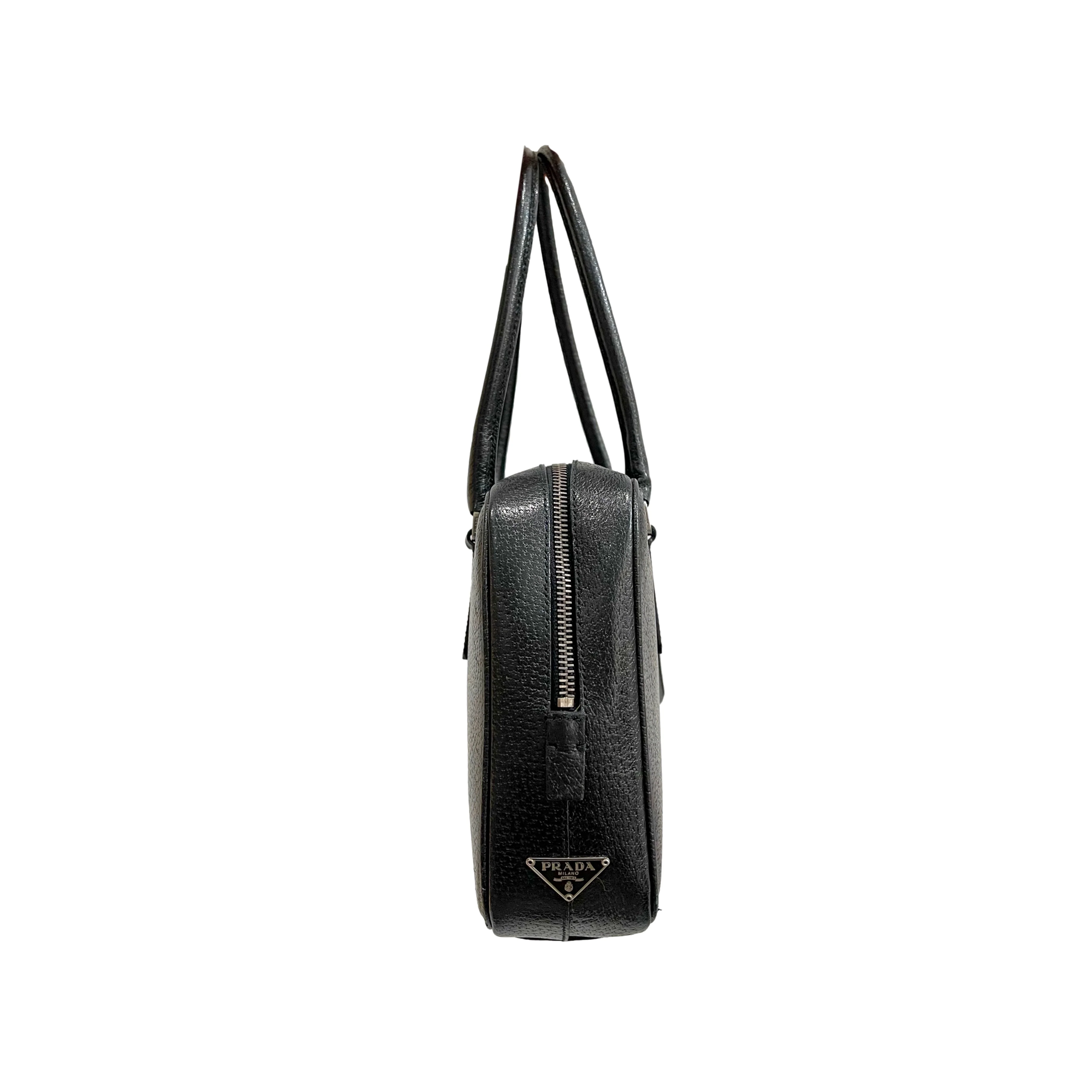 Prada Black Leather Shoulder Bag - Image 2