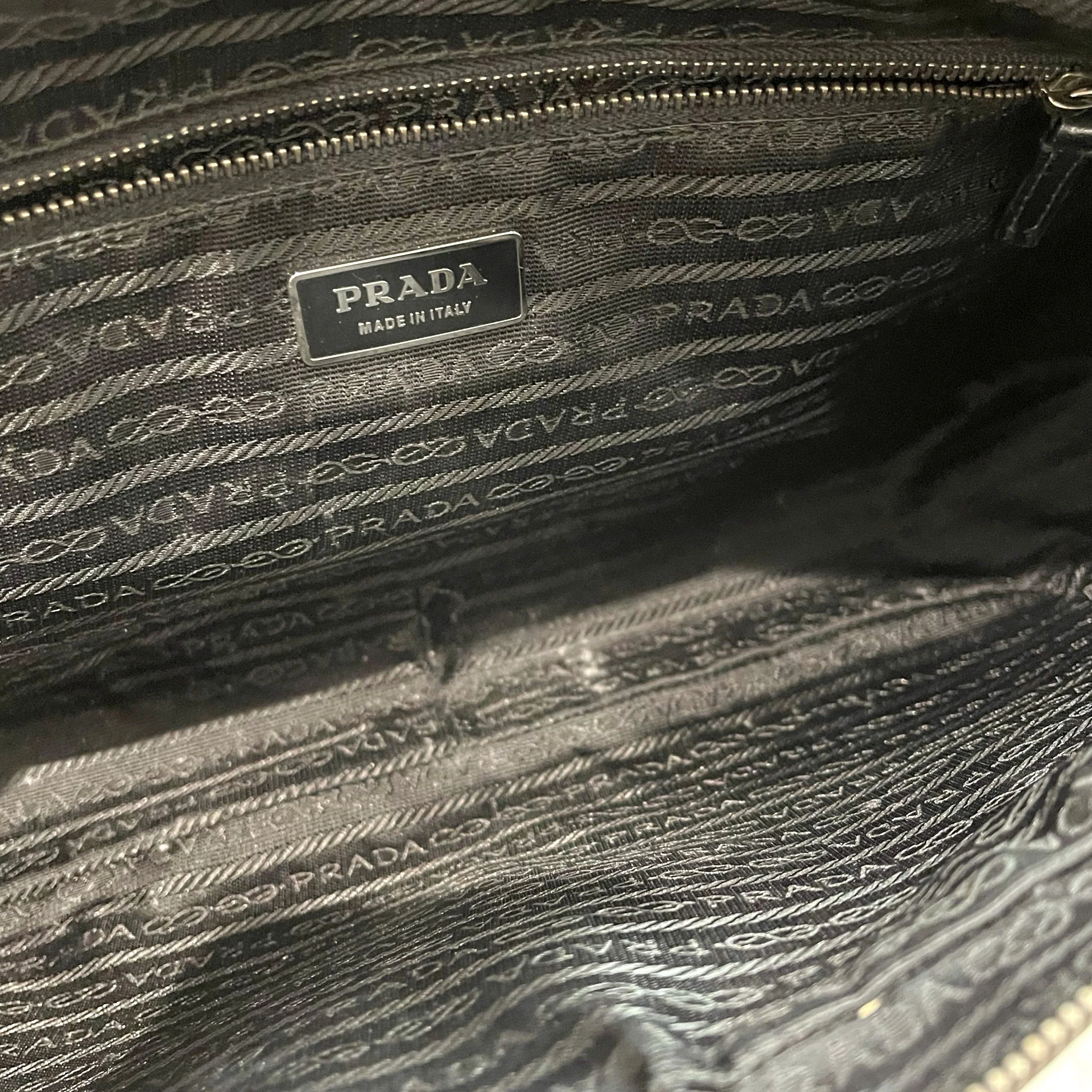 Prada Black Leather Shoulder Bag - Image 3