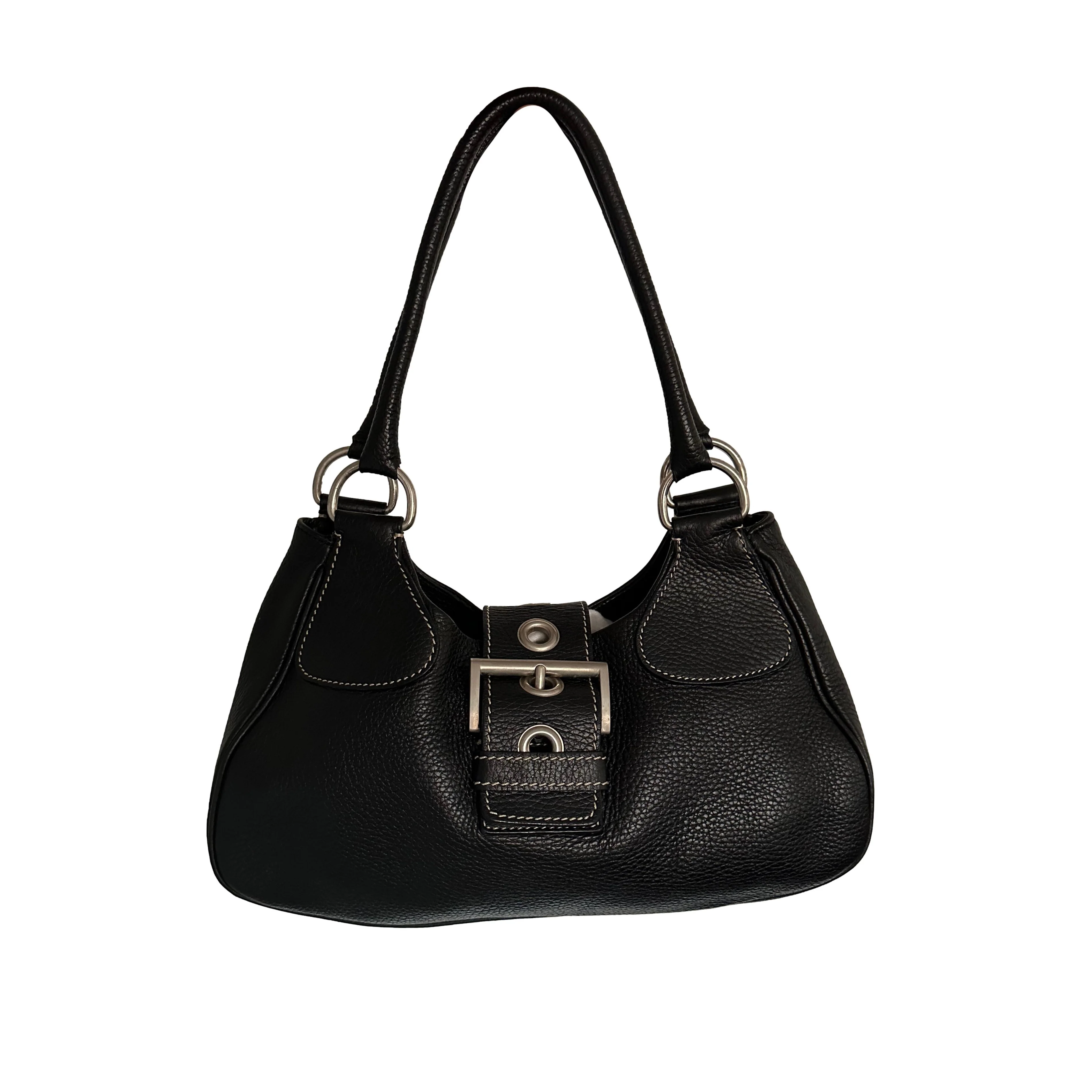 Prada Black Leather Shoulder Bag