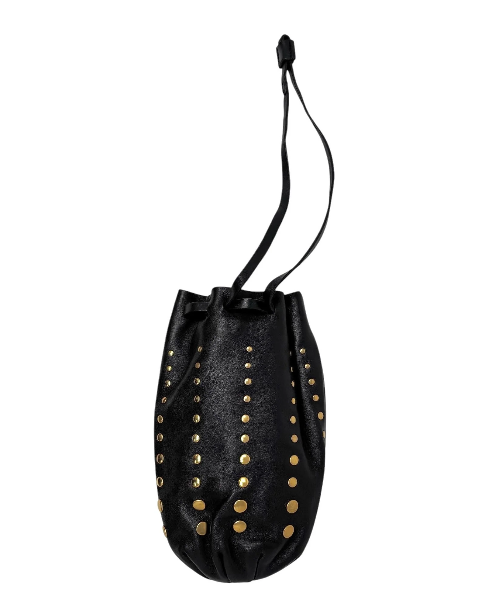 Prada Black Leather Studded Clutch - Image 2