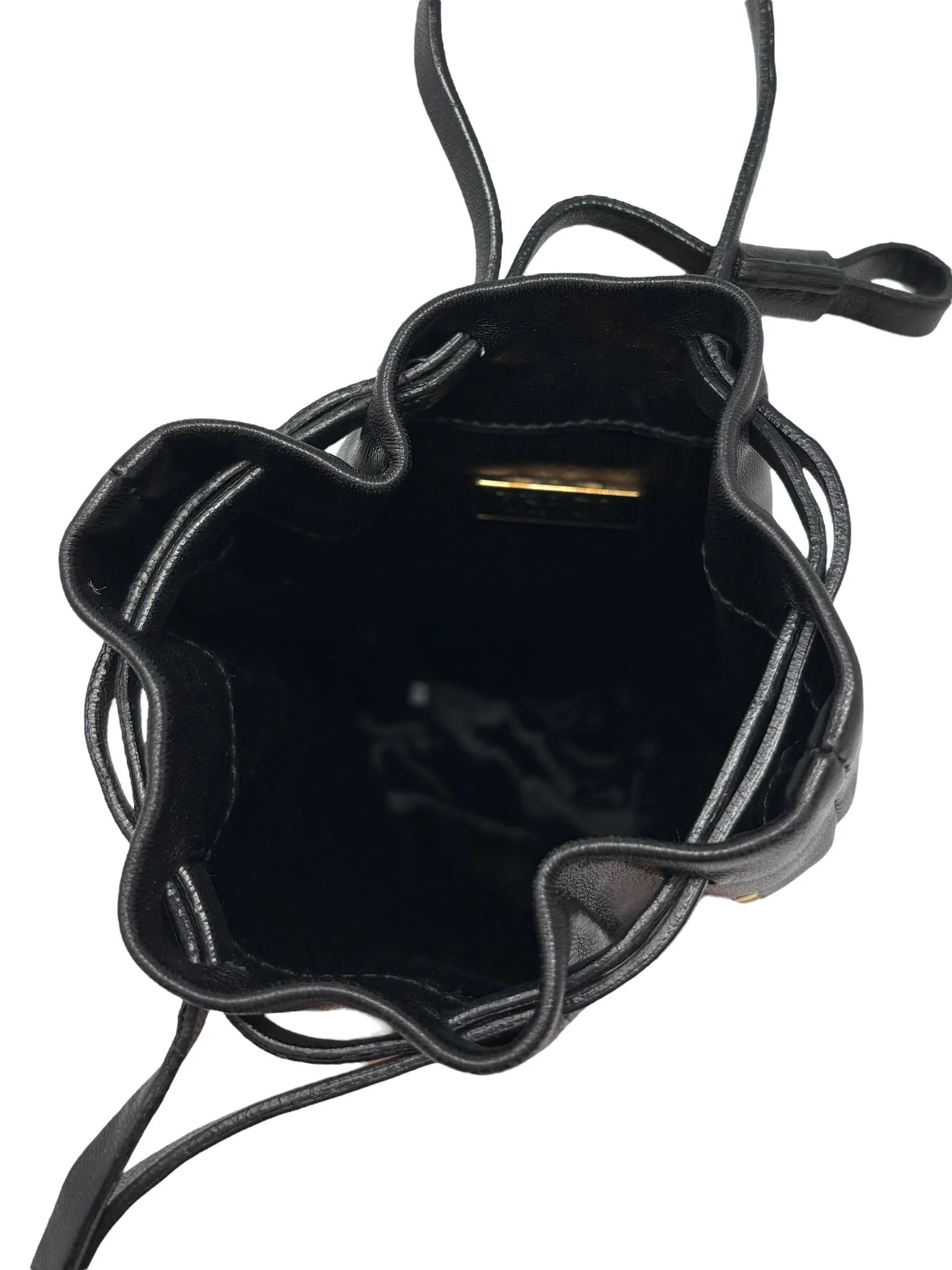 Prada Black Leather Studded Clutch - Image 3