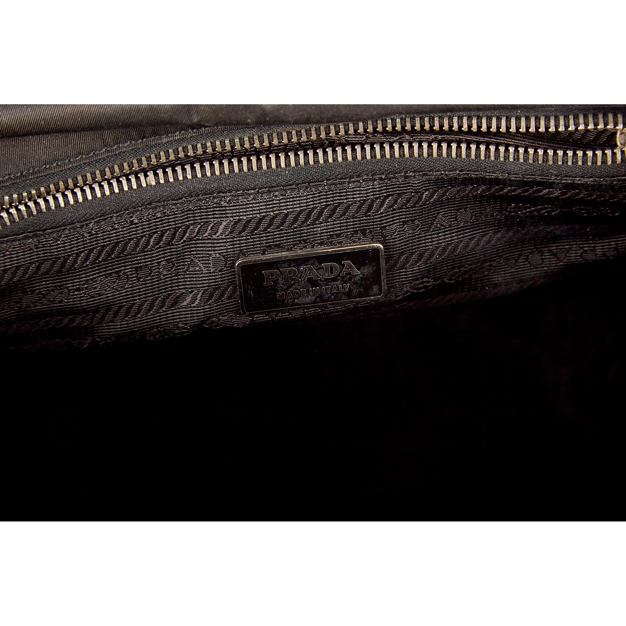 Prada Black Nylon Chain Tactical Bag - Image 4