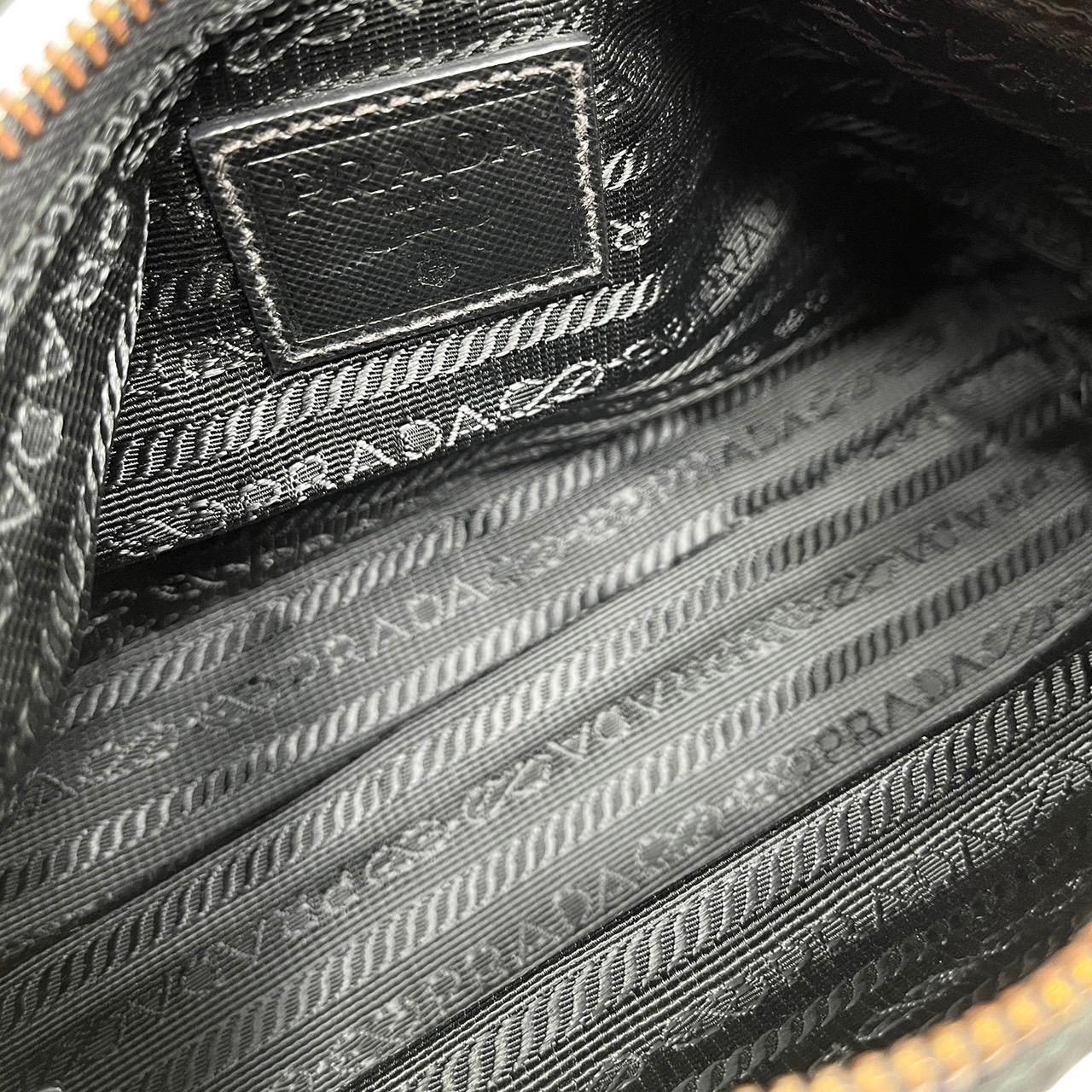Prada Black Nylon Mini Shoulder Bag - Image 3
