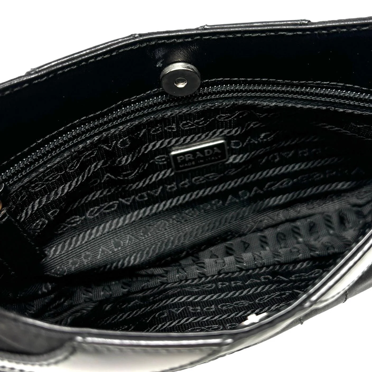 Prada Black Nylon Quilted Shoulder Bag - Image 3