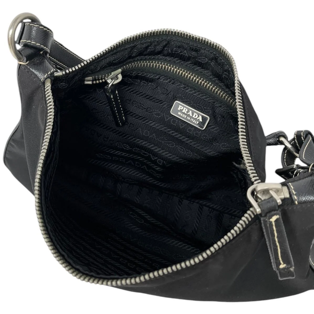 Prada Black Nylon Shoulder Bag - Image 3