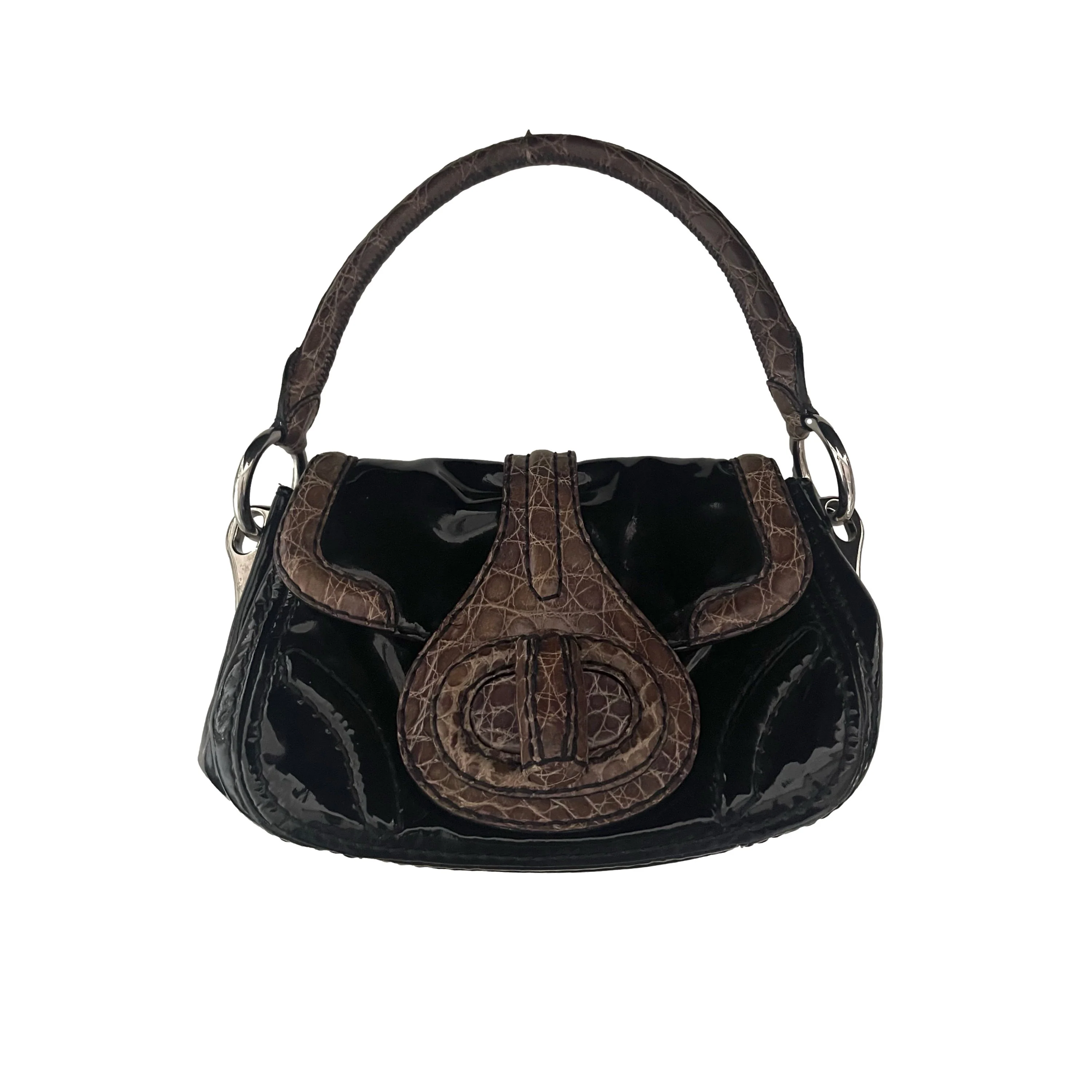 Prada Black Patent Mini Shoulder Bag - Image 2