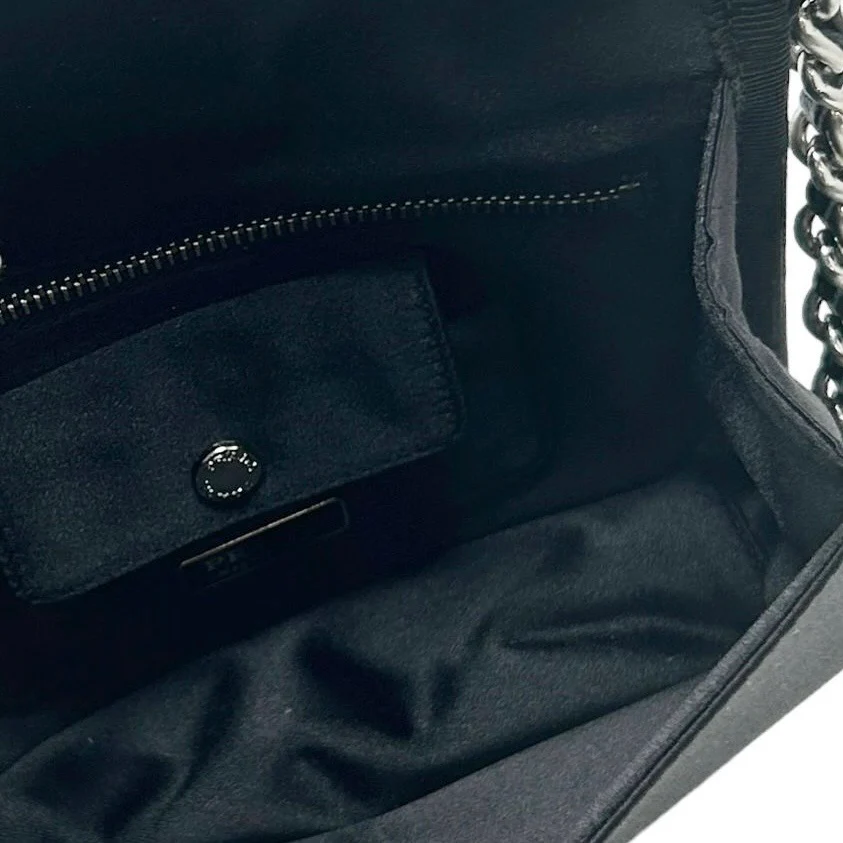 Prada Black Satin Mini Chain Bag - Image 3