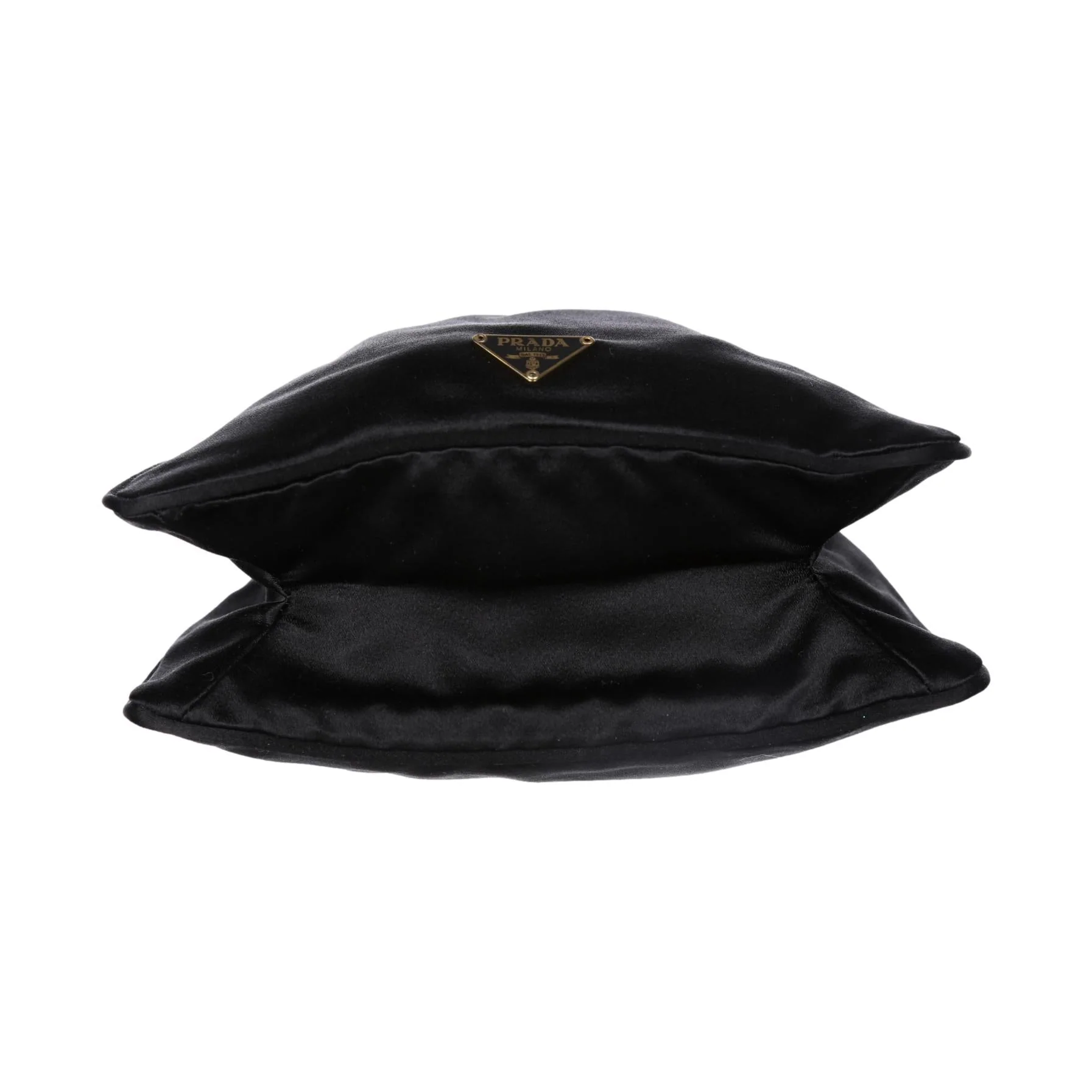 Prada Black Satin Mini Top Handle - Image 3