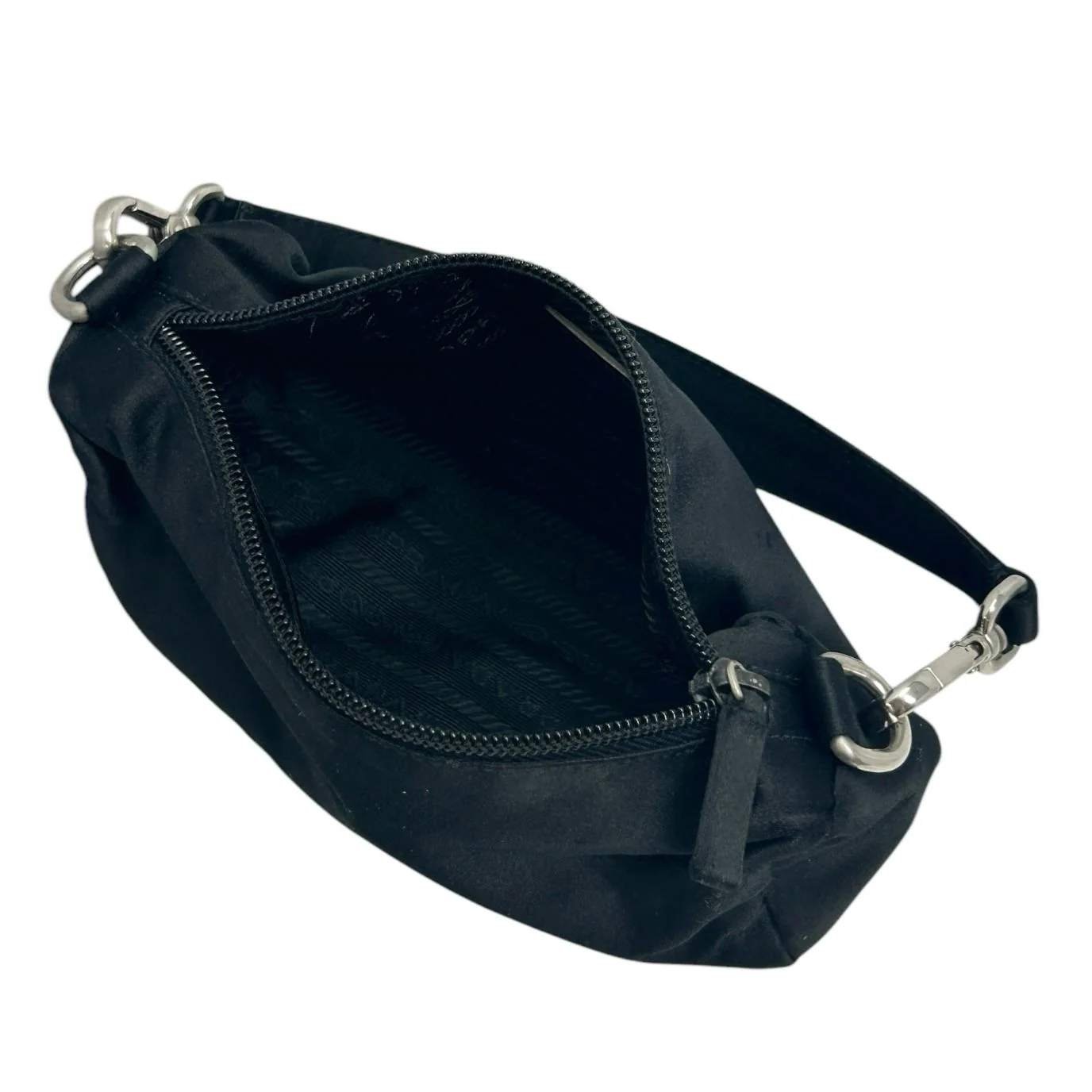 Prada Black Satin Mini Top Handle Bag - Image 4