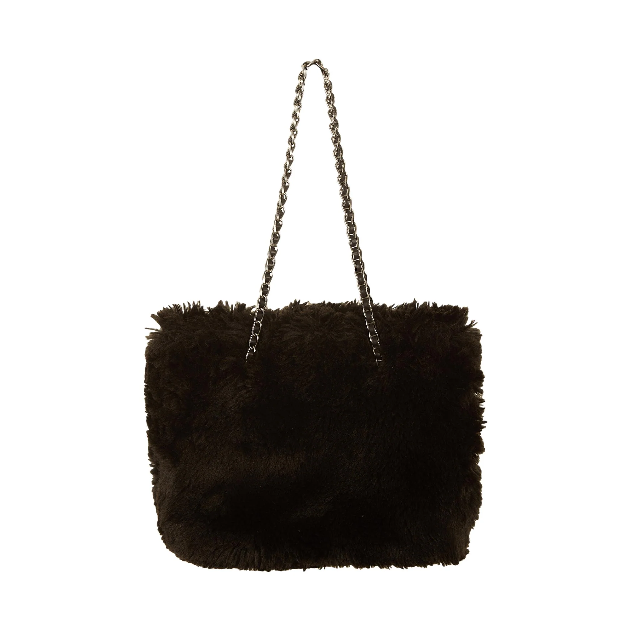 Prada Black Fuzzy Chain Shoulder Bag - Image 2