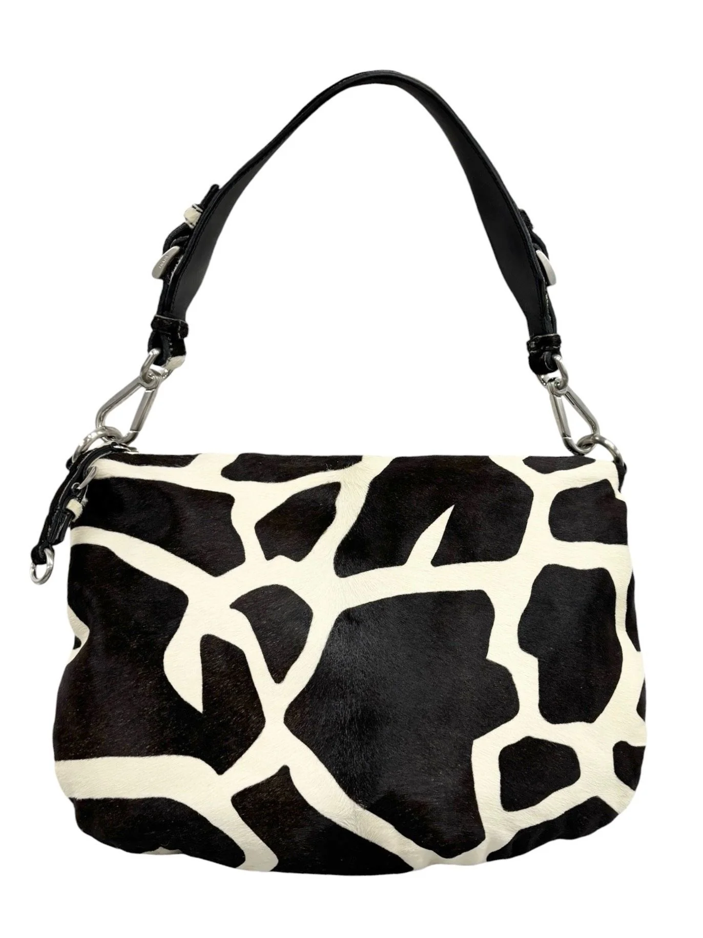 Prada Black + White Giraffe Print Shoulder Bag - Image 2