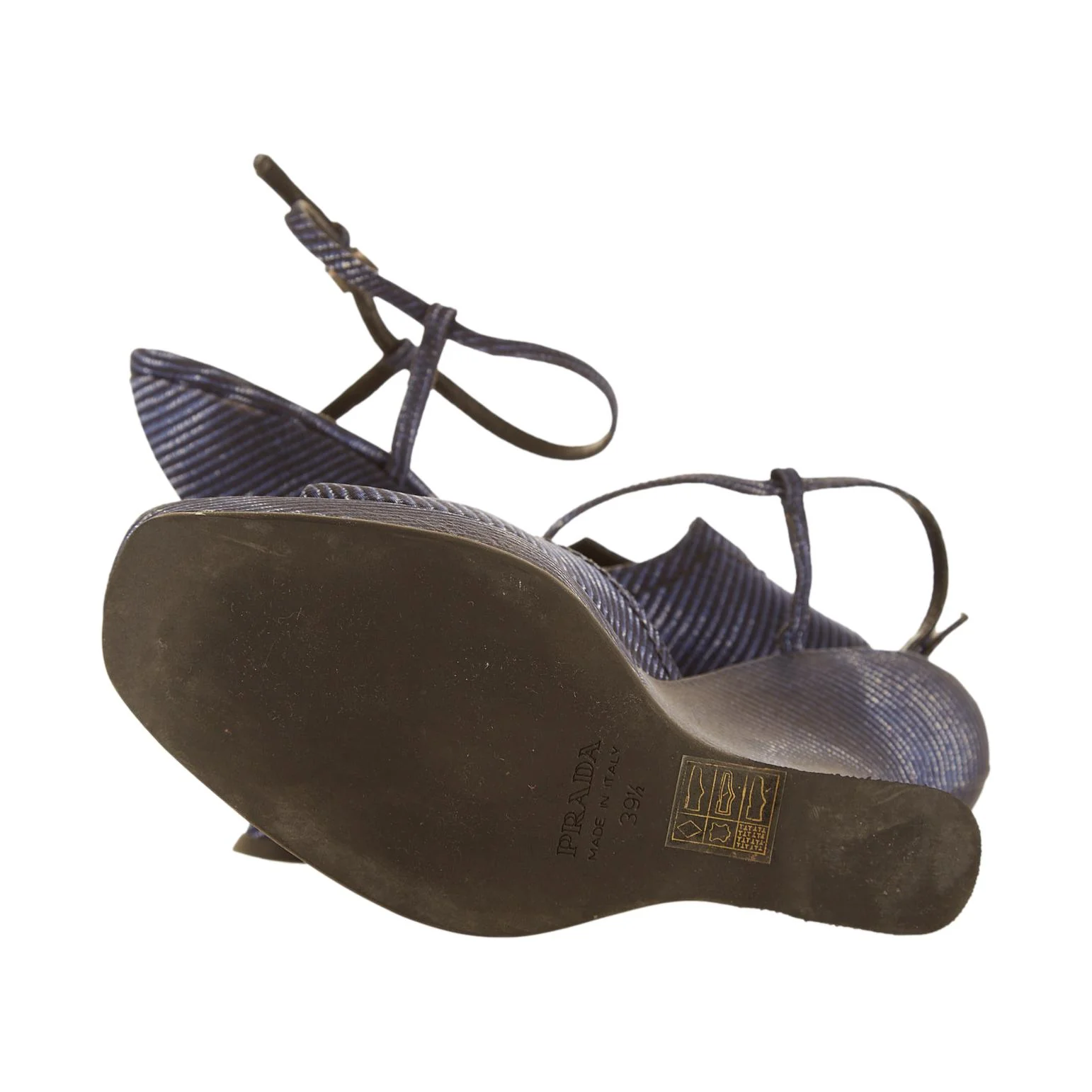 Prada Blue Illusion Print Wedges - Image 3
