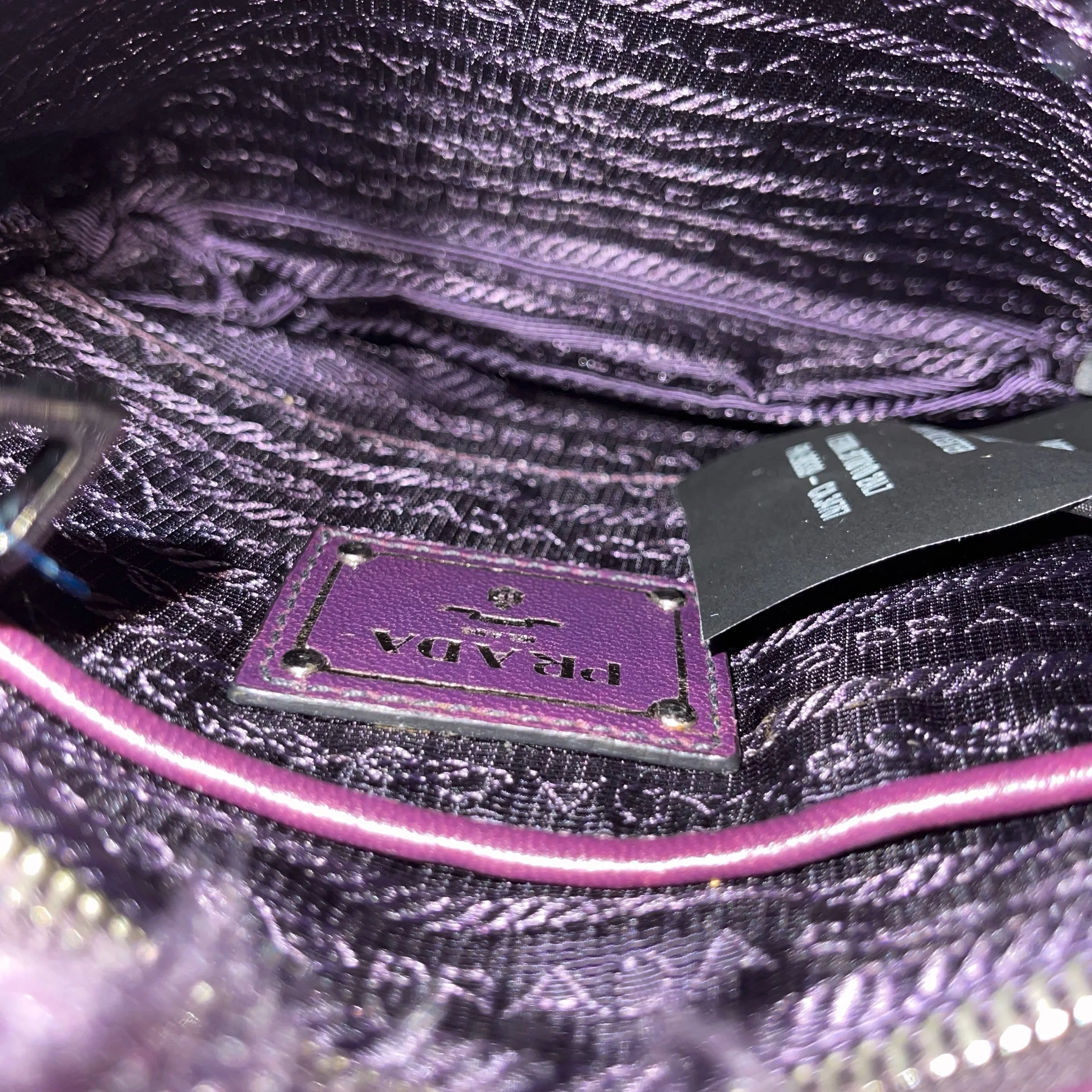 Prada Purple Fuzzy Chain Bag - Image 3
