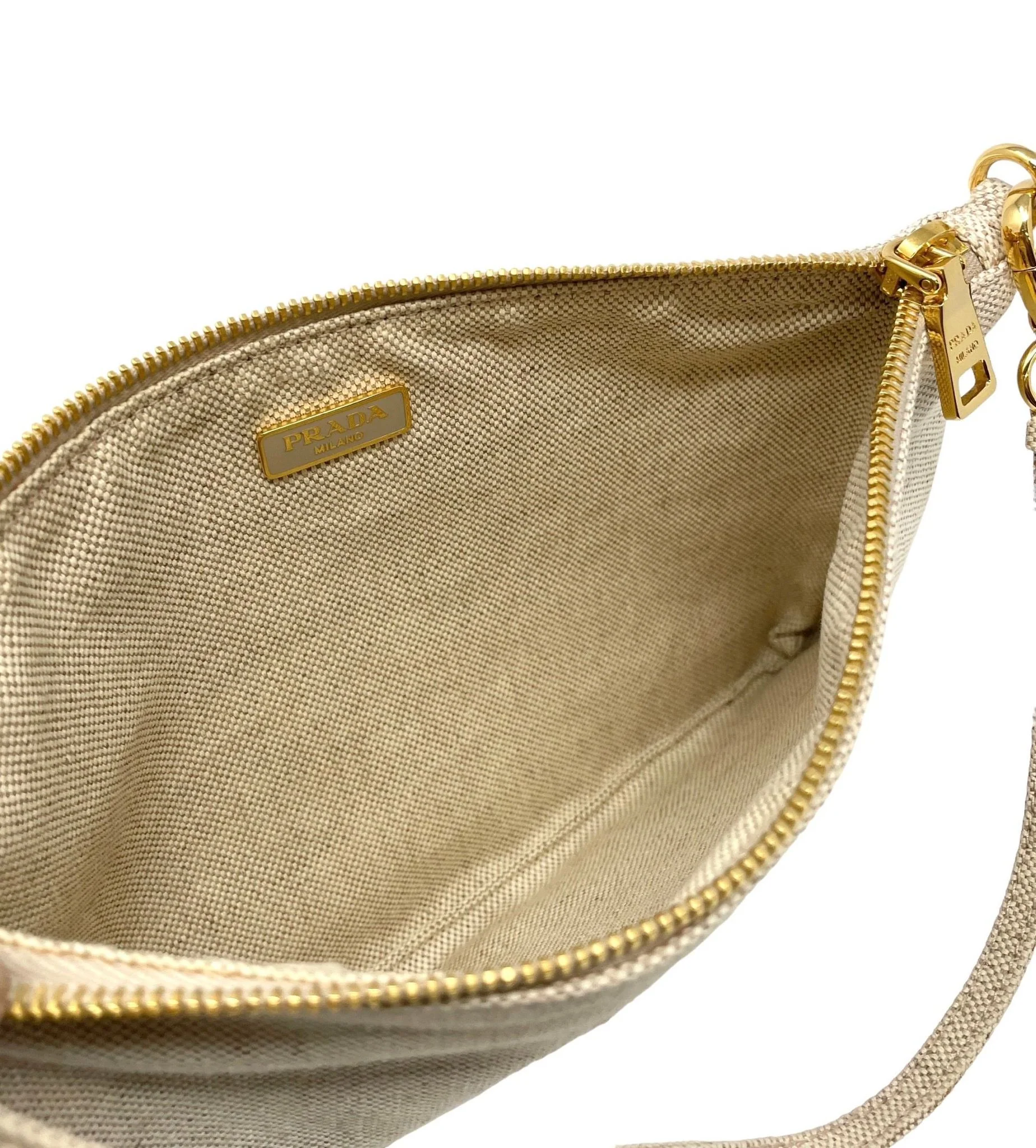 Prada Brown Jute Logo Shoulder Bag - Image 3