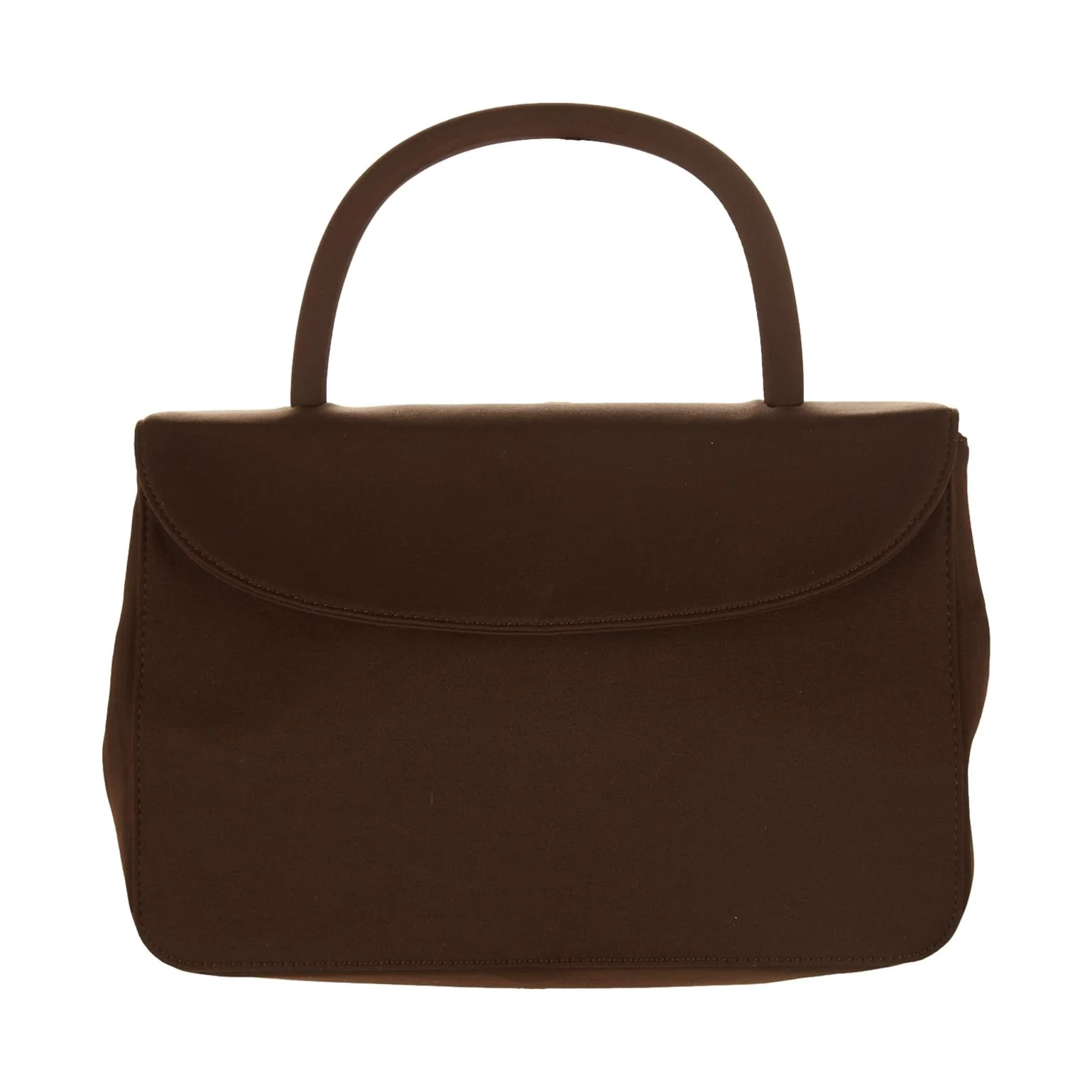 Prada Brown Satin Top Handle Bag - Image 2