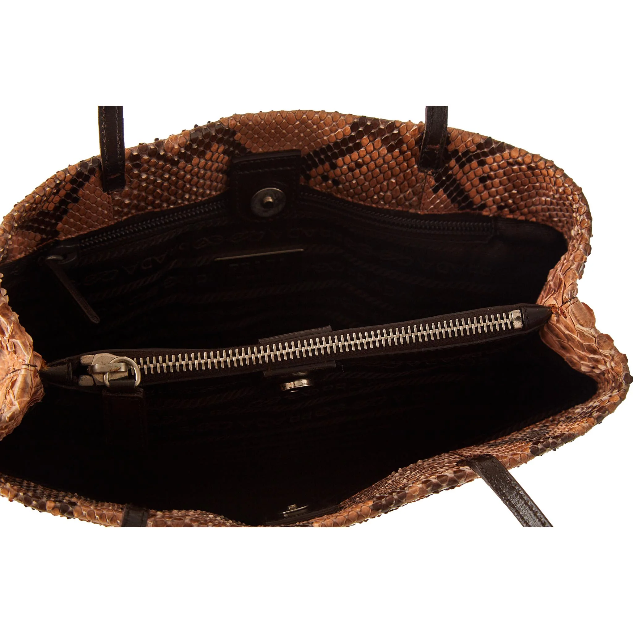 Prada Brown Snakeskin Shoulder Bag - Image 5