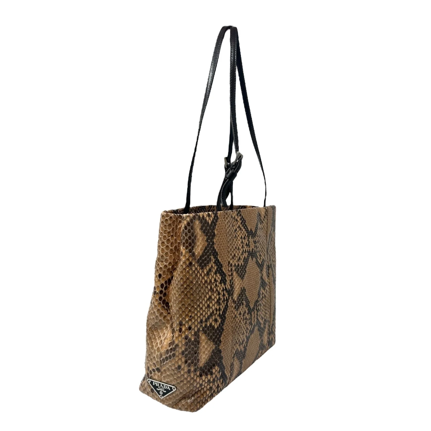 Prada Brown Snakeskin Shoulder Bag - Image 3