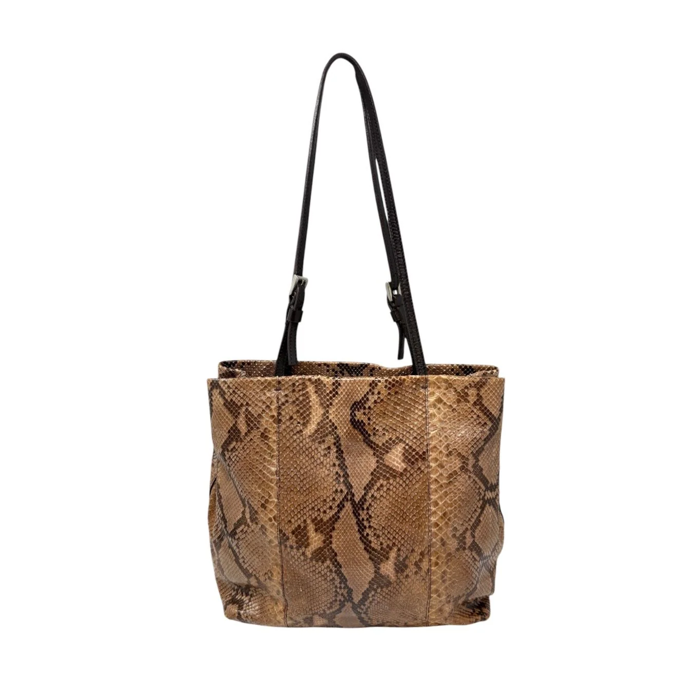 Prada Brown Snakeskin Shoulder Bag - Image 4