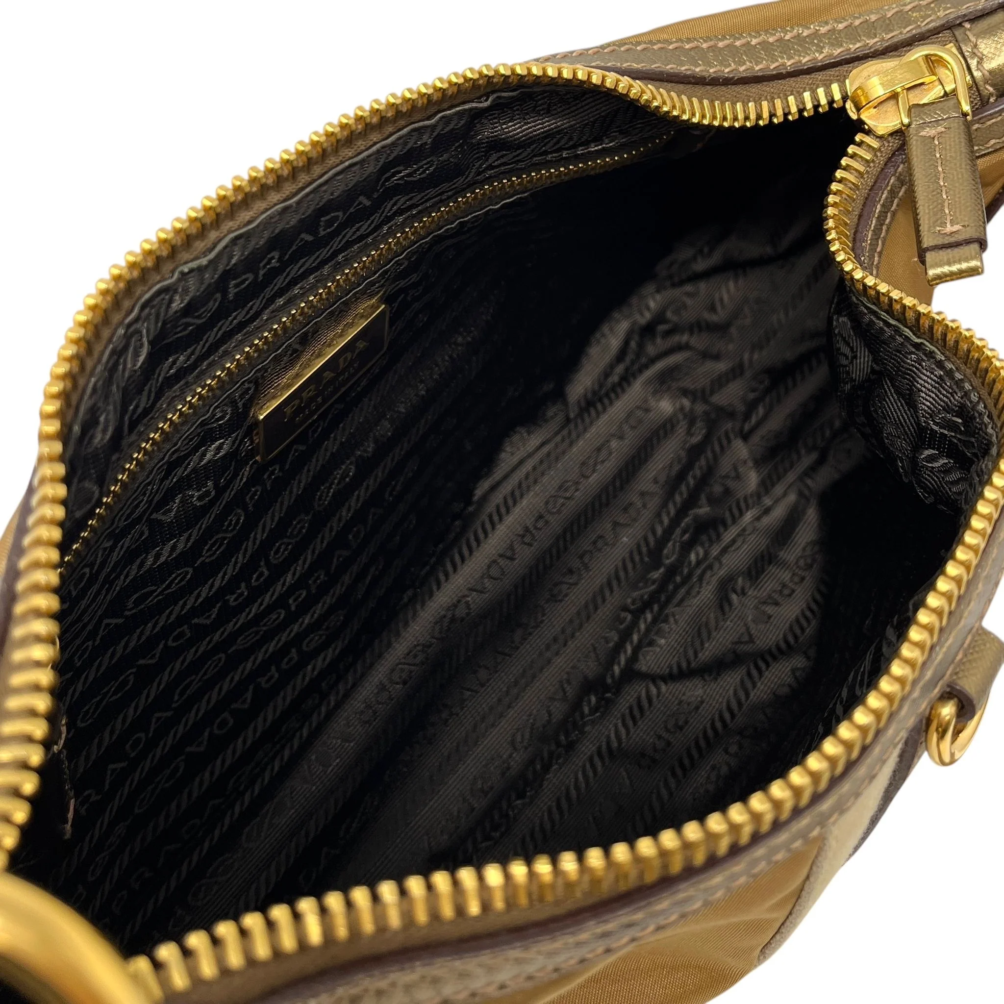 Prada Brown Stripe Shoulder Bag - Image 3