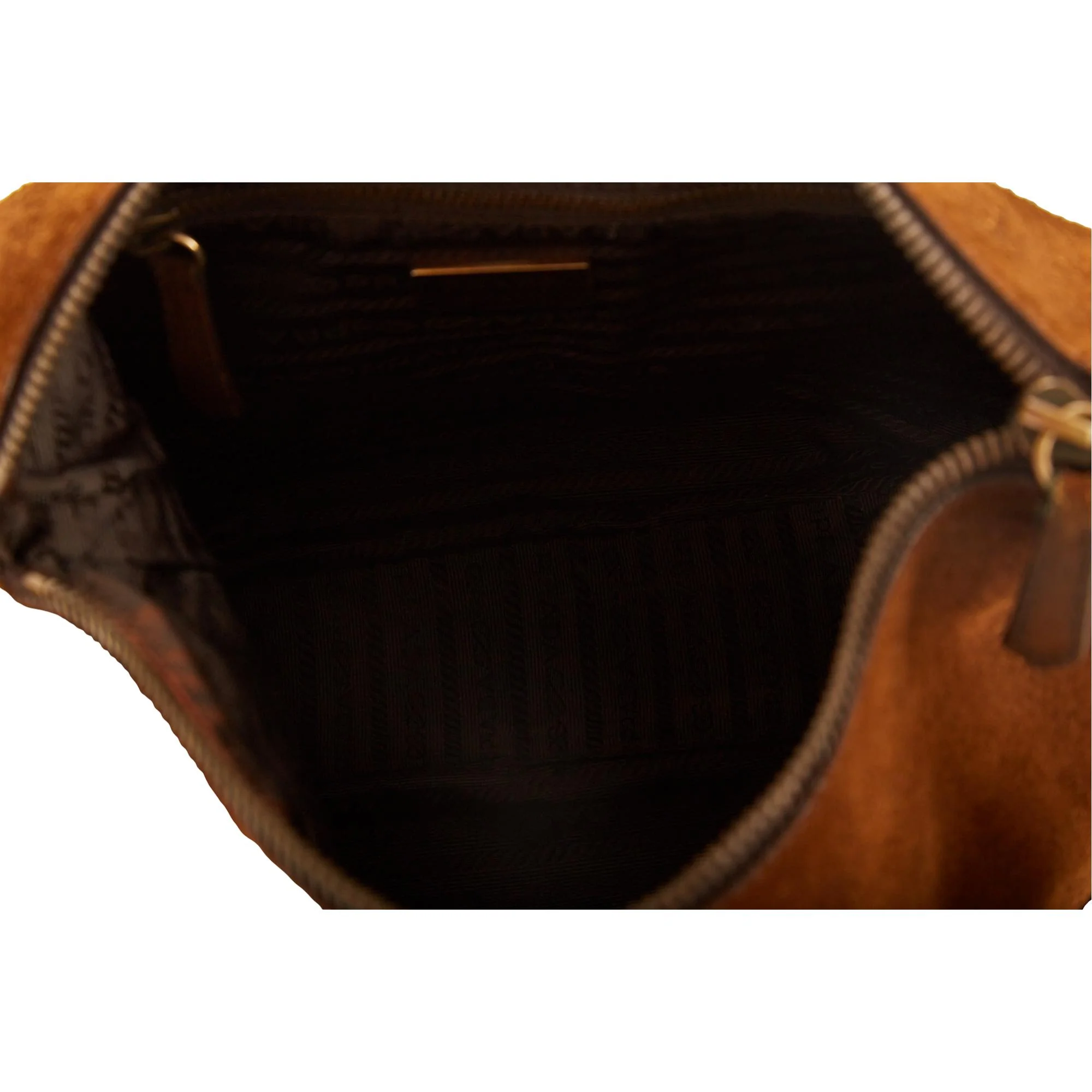 Prada Brown Suede Shoulder Bag - Image 4
