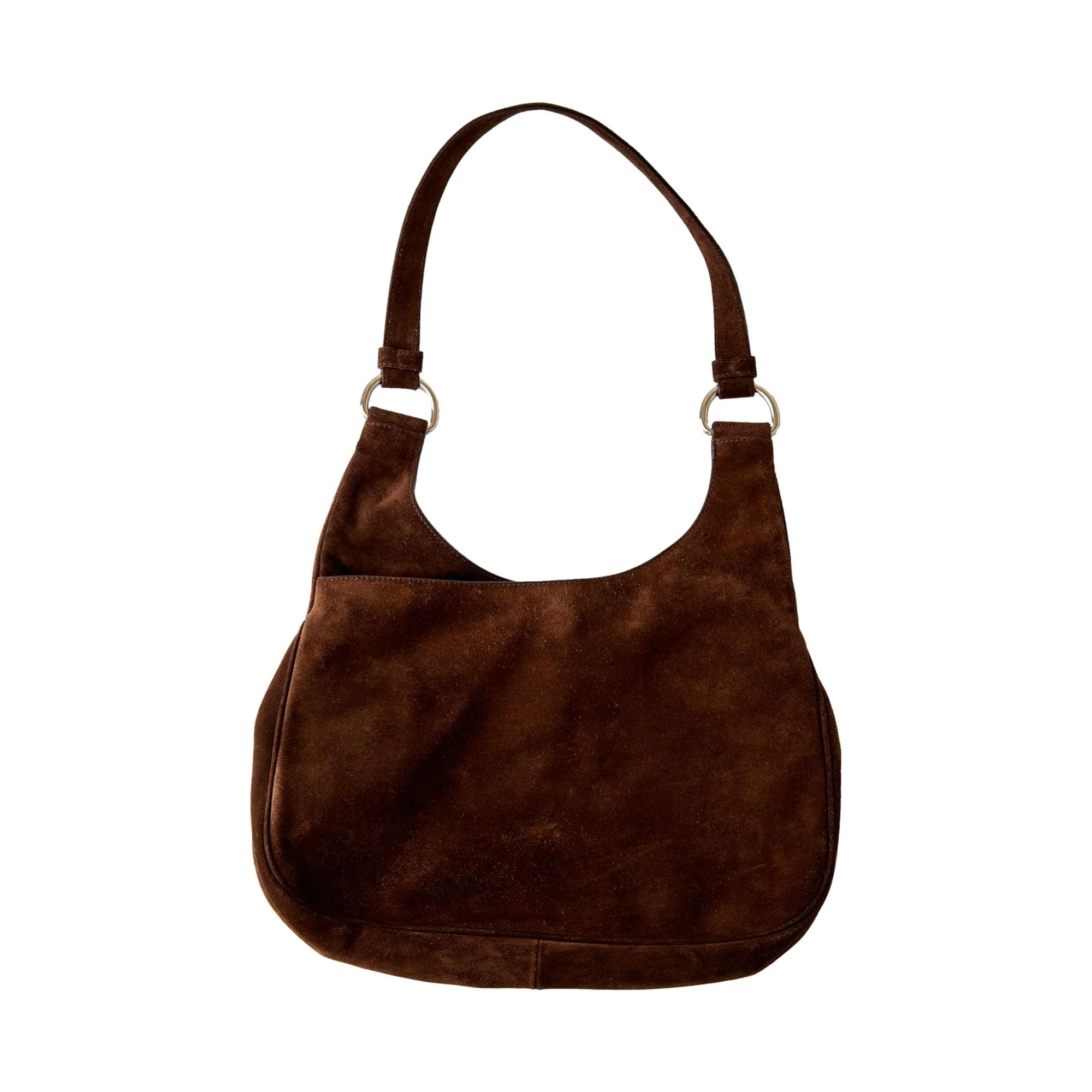 Prada Brown Suede Shoulder Bag - Image 2
