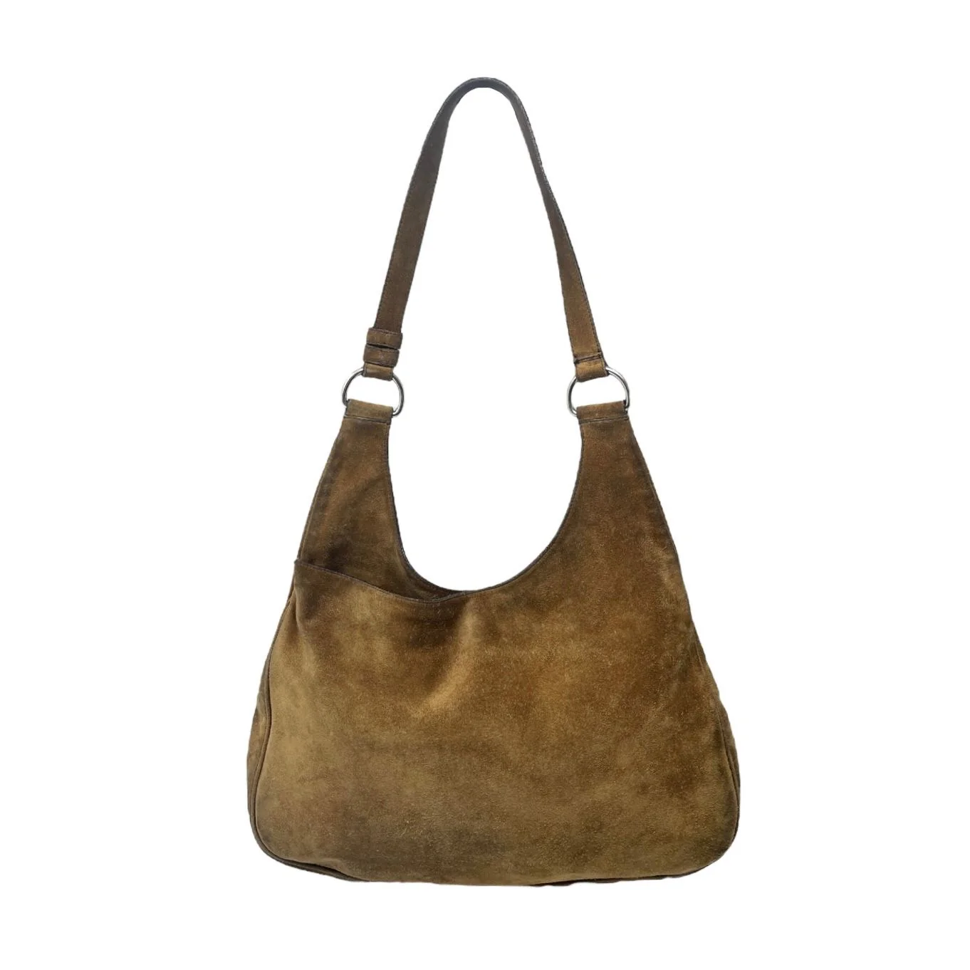 Prada Brown Suede Shoulder Bag - Image 2