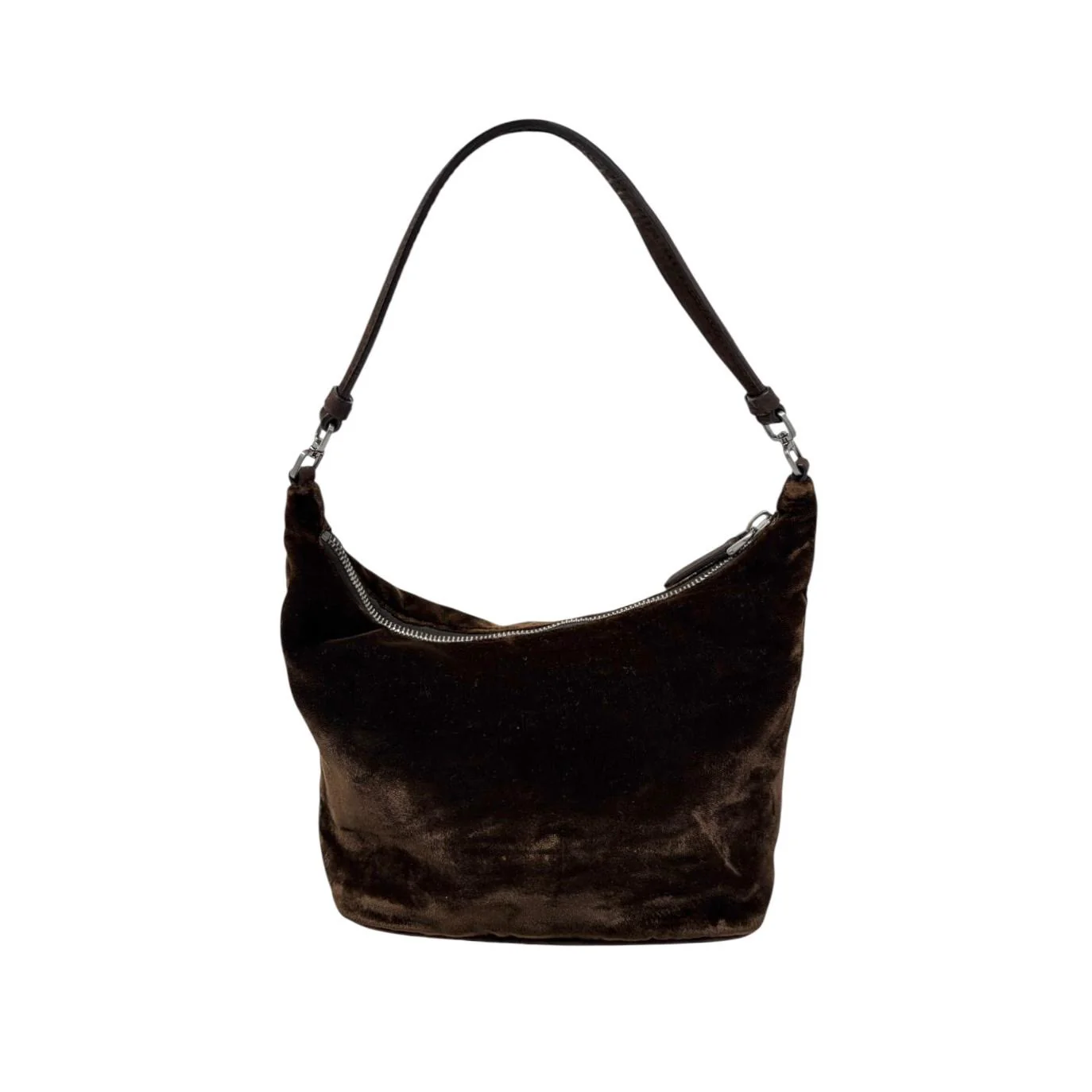 Prada Brown Velvet Shoulder Bag - Image 2