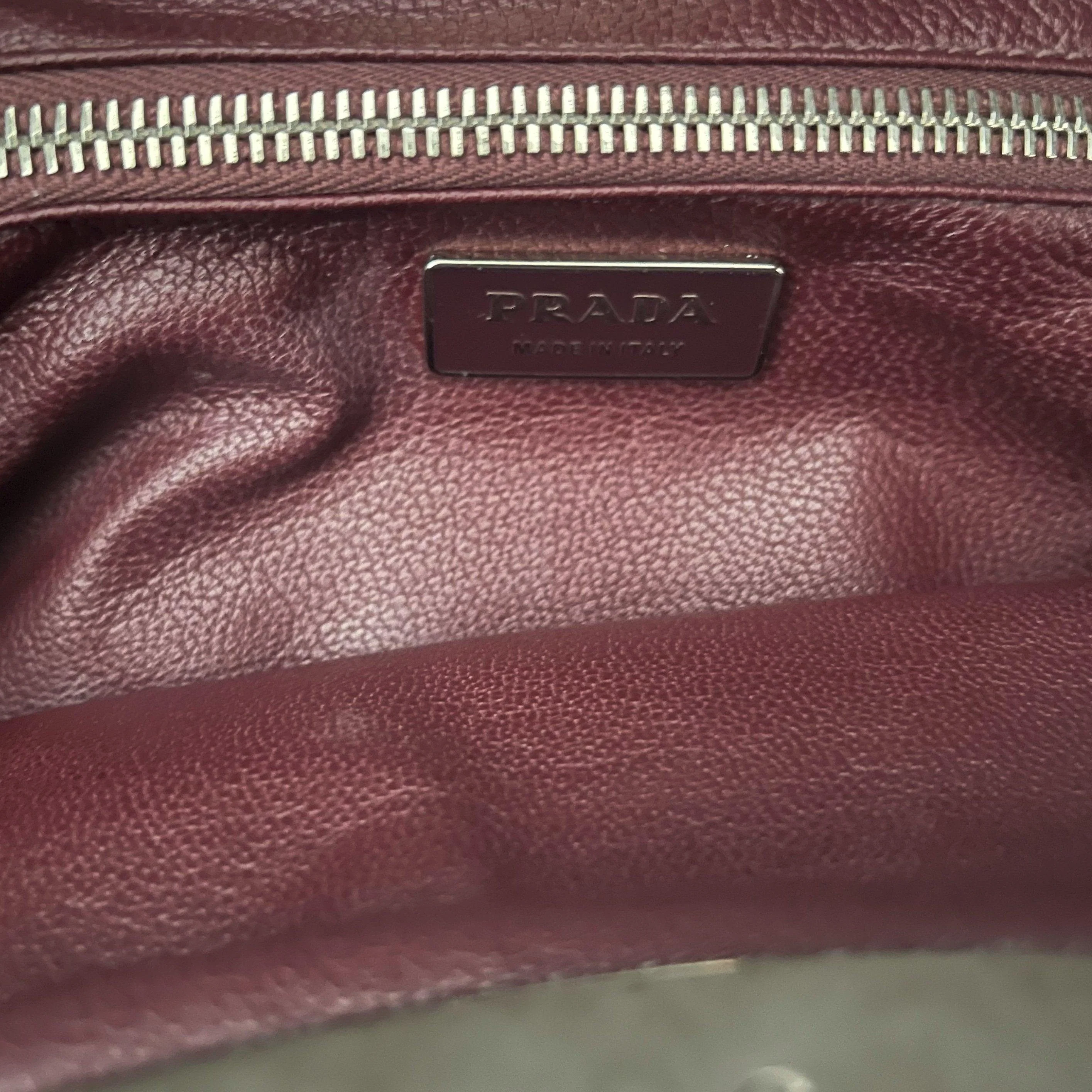 Prada Burgundy Ombre Chain Shoulder Bag - Image 4