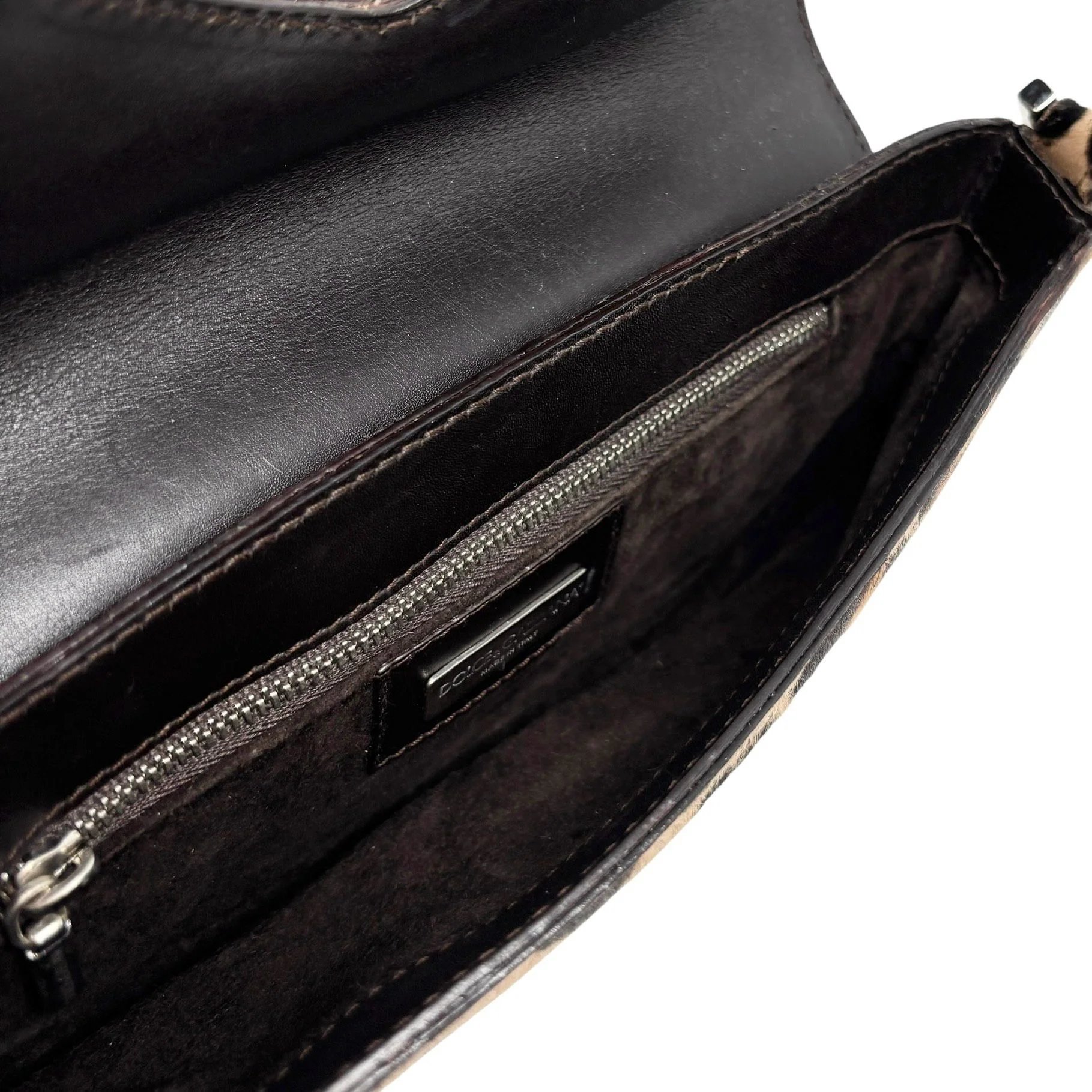 Dolce & Gabbana Calf-hair Cheetah Buckle Shoulder Bag - Image 4