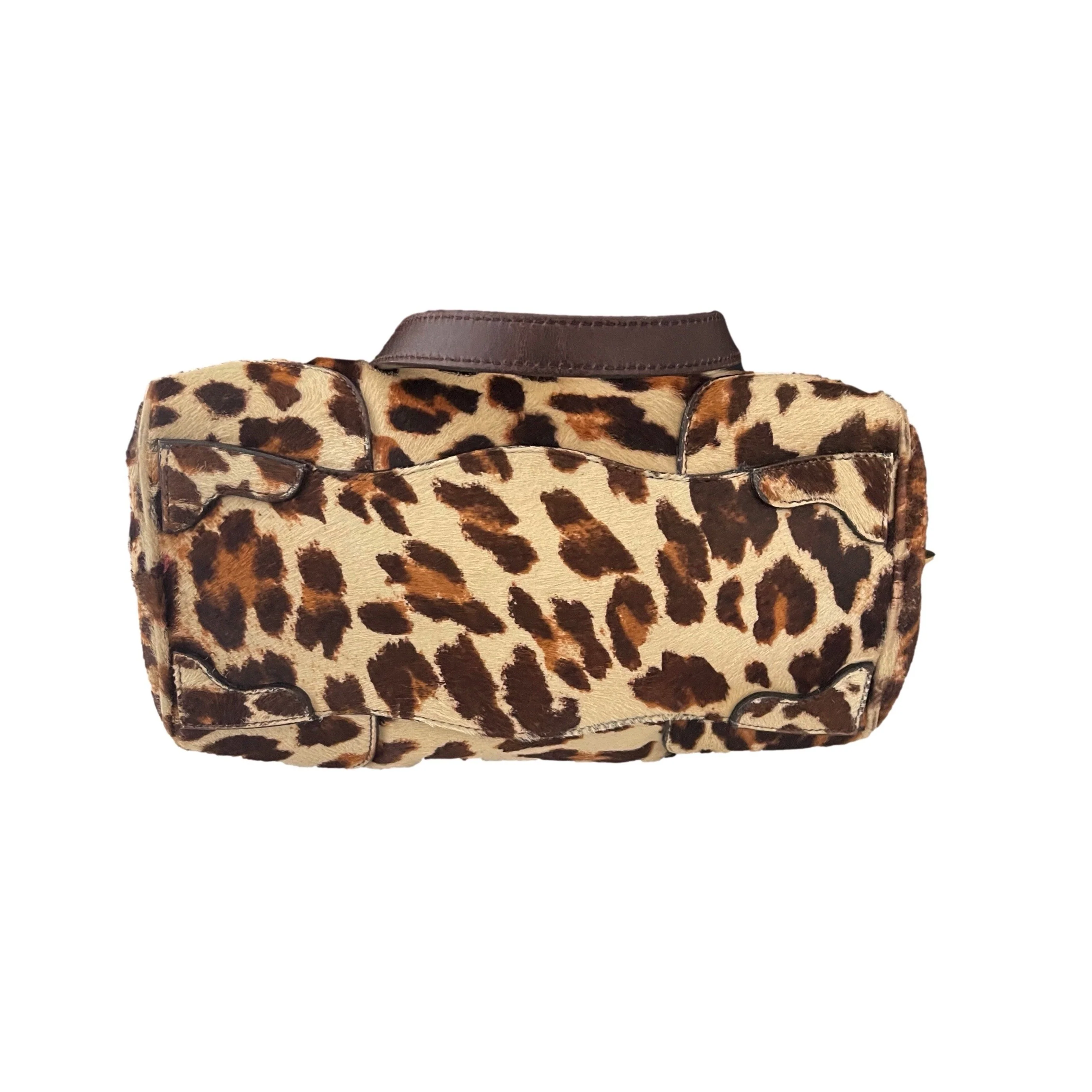 Prada Cheetah Calf Hair Double Strap Shoulder Bag - Image 4