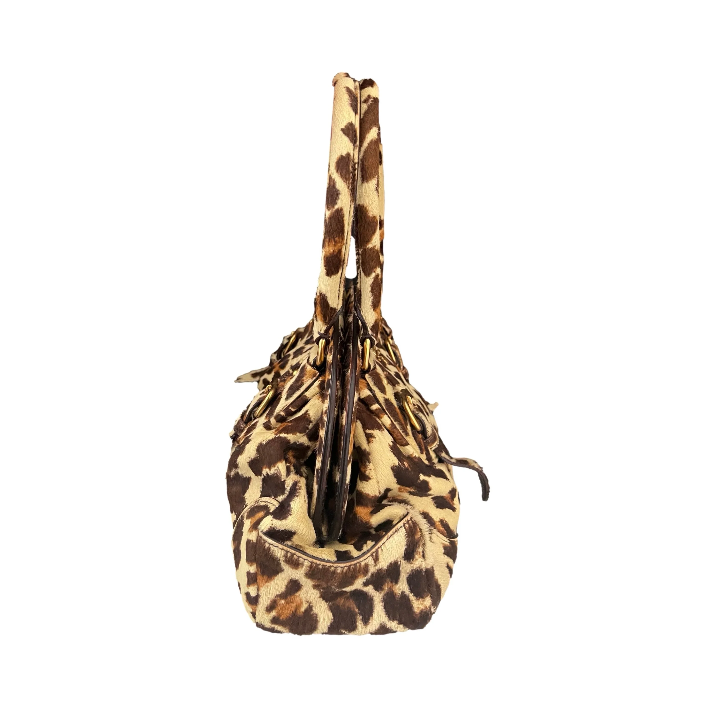 Prada Cheetah Calf Hair Satchel - Image 3