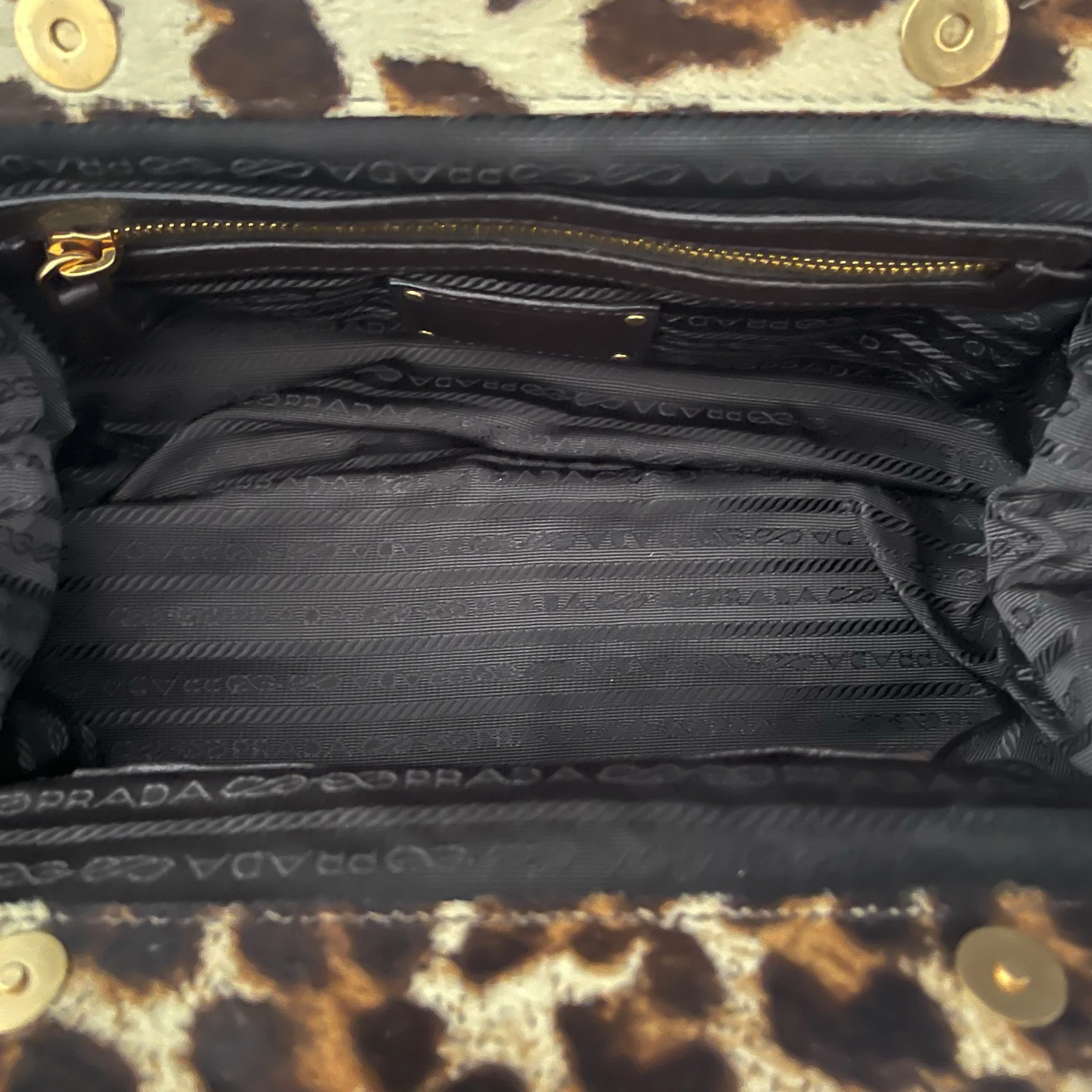 Prada Cheetah Calf Hair Satchel - Image 5