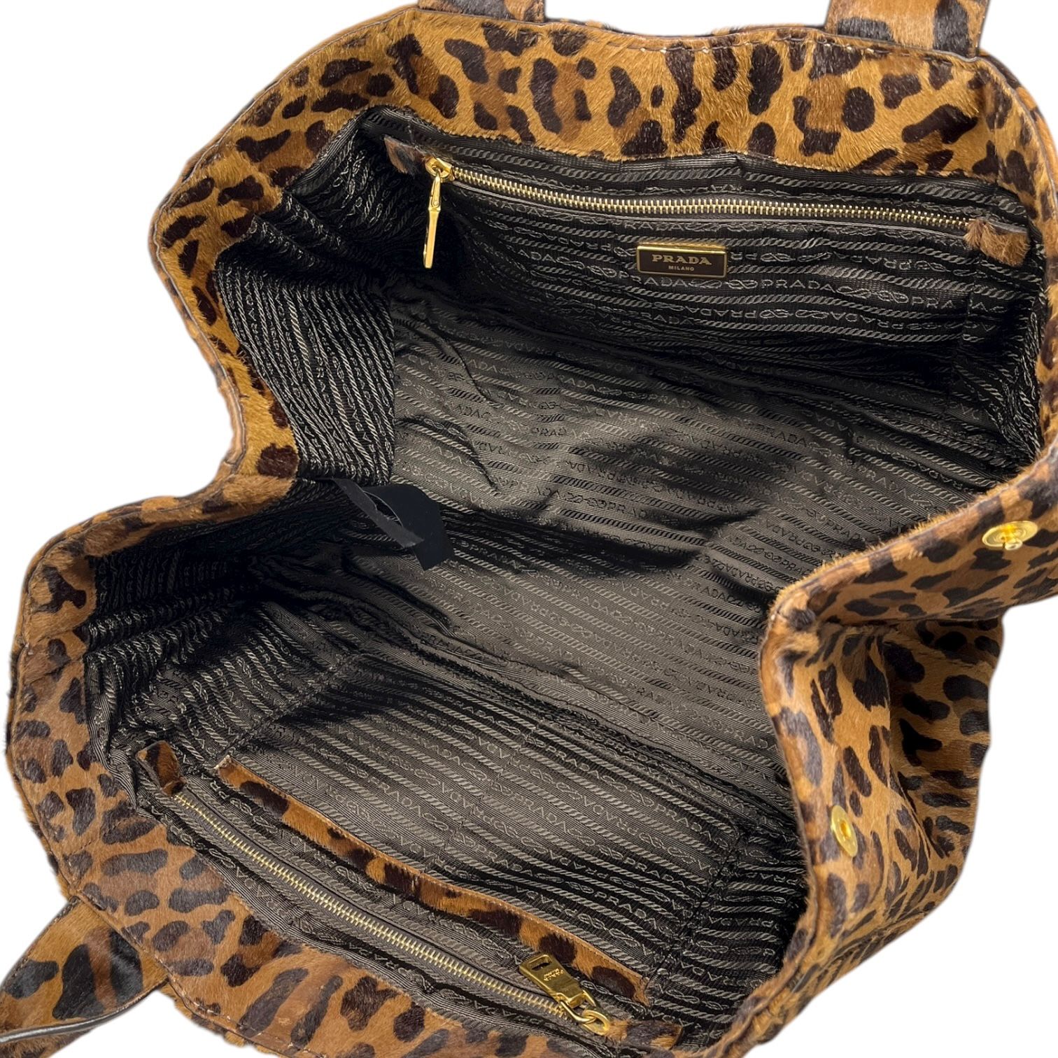 Prada Cheetah Calf-Hair Top Handle Bag - Image 3