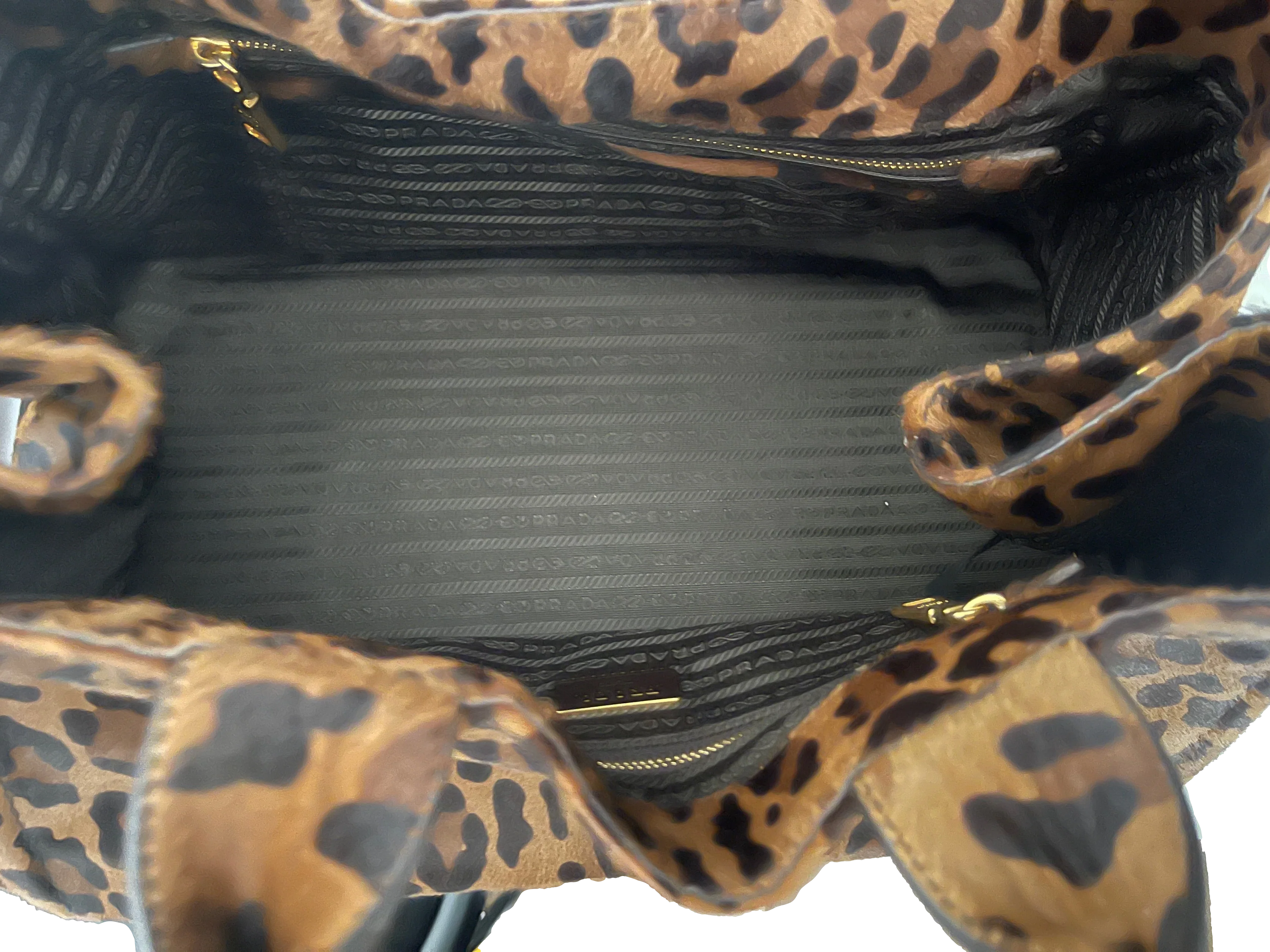 Prada Cheetah Print Calf Hair Top Handle Bag - Image 3