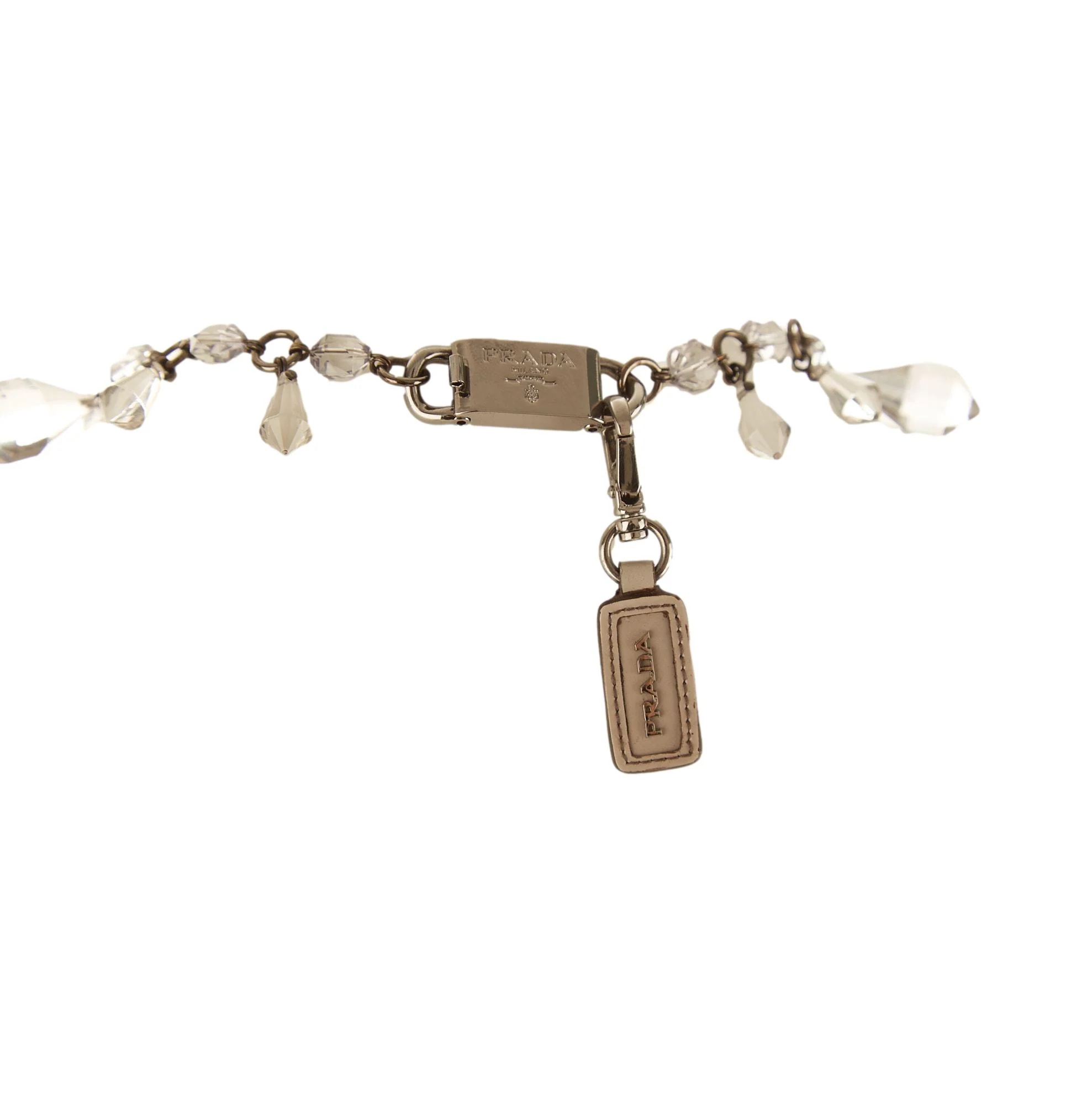 Prada Crystal Drop Logo Chain - Image 3