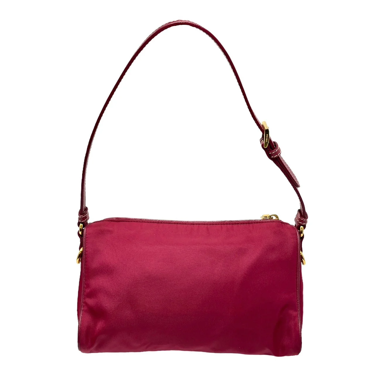 Prada Dark Pink Nylon Shoulder Bag - Image 2