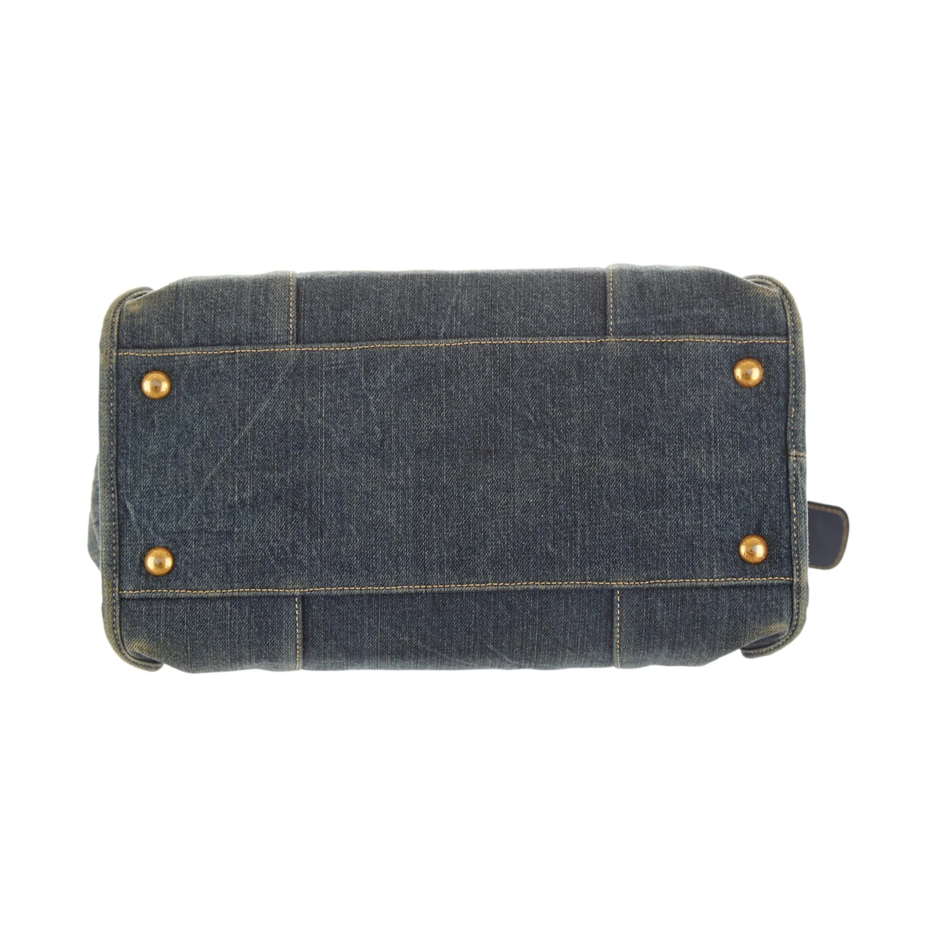 Prada Denim Top Handle Bag - Image 4