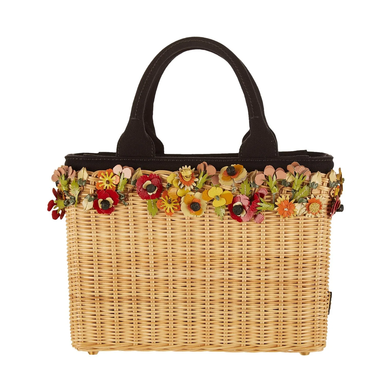 Prada Floral Basket Top Handle