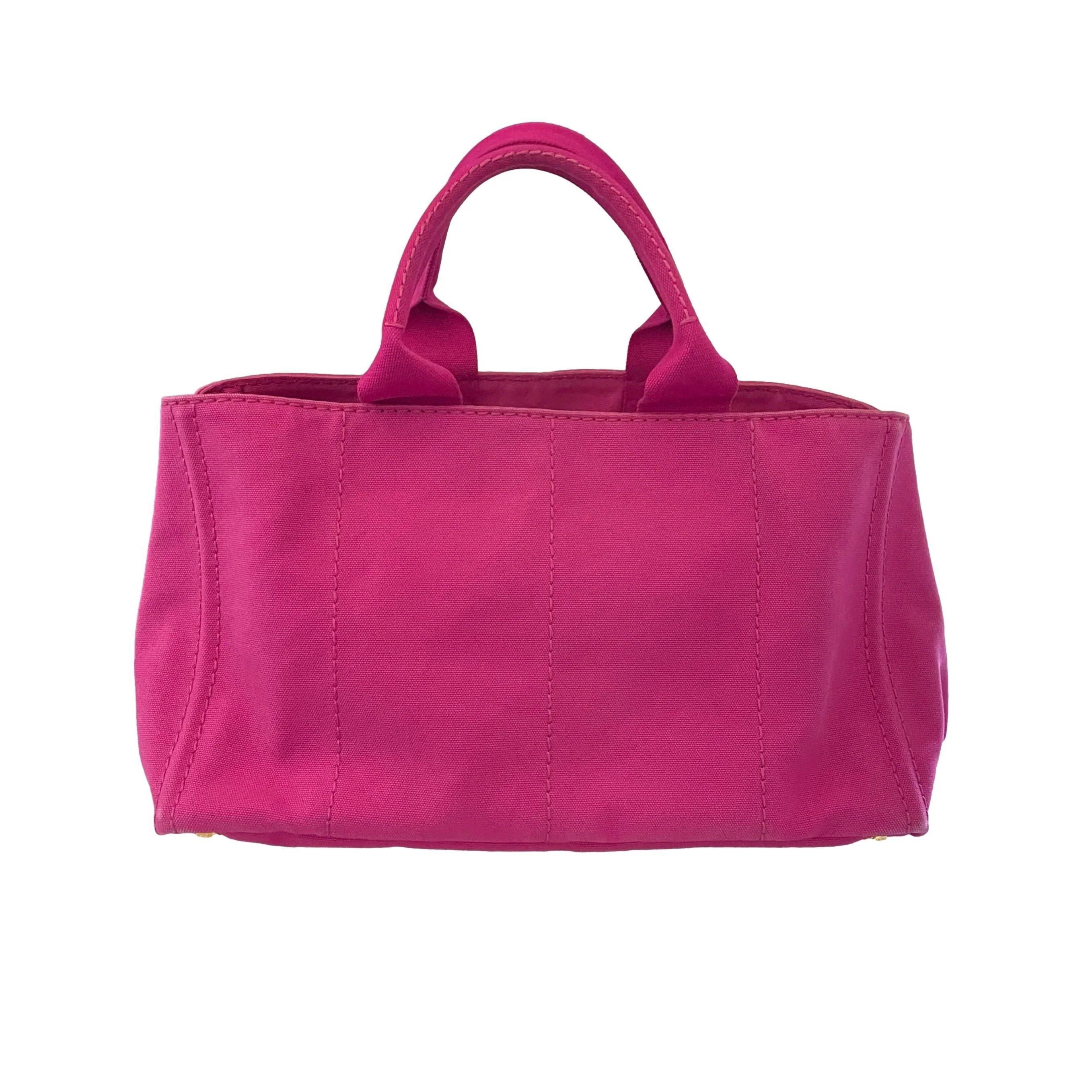 Prada Fuchsia Jumbo Canvas Tote - Image 2