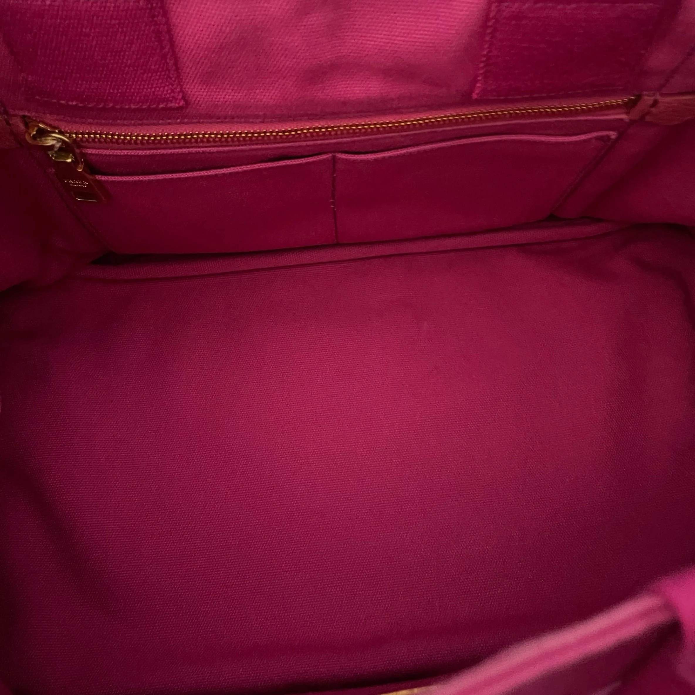 Prada Fuchsia Jumbo Canvas Tote - Image 4