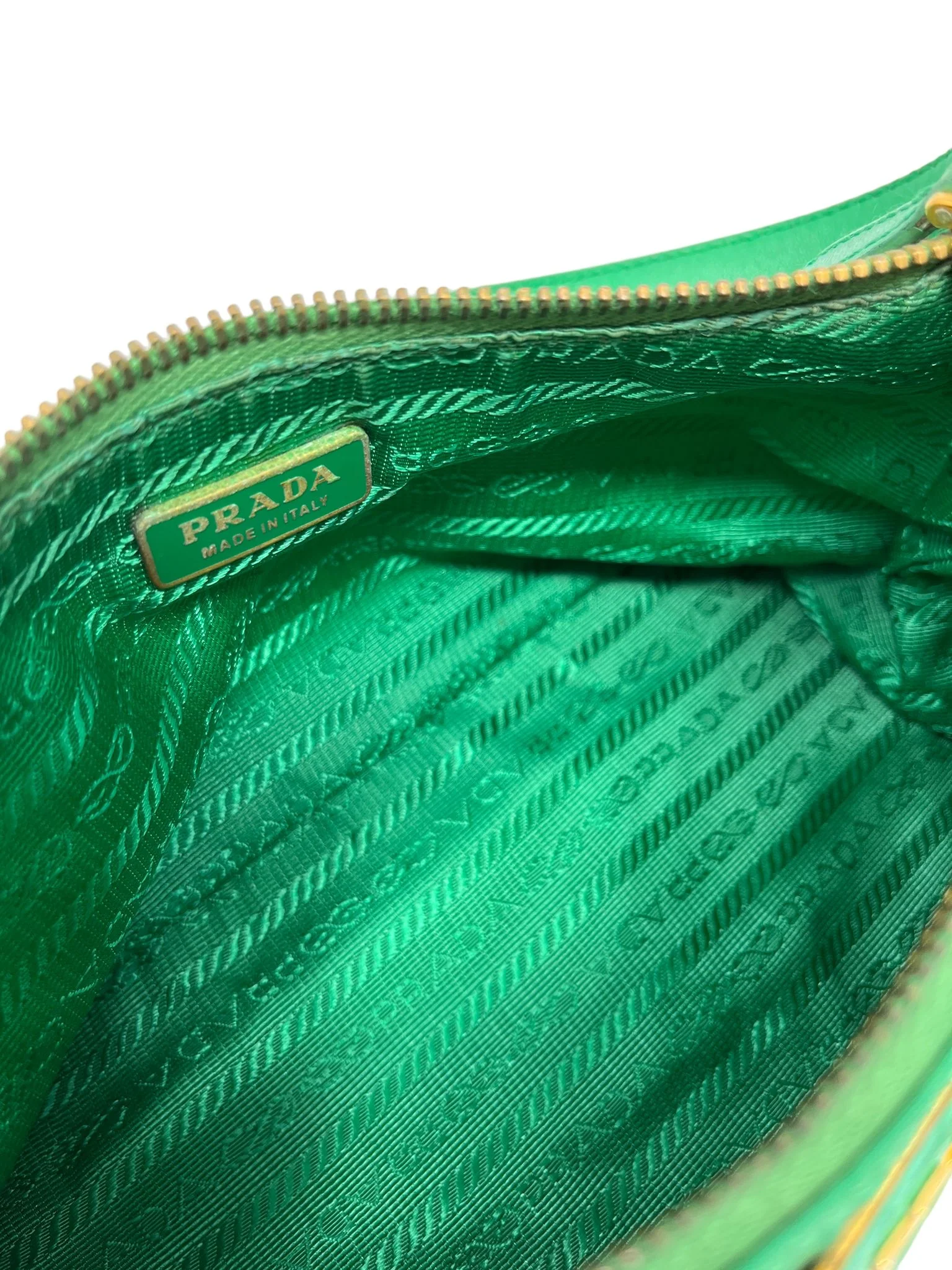 Prada Green Mini Nylon Shoulder Bag - Image 3