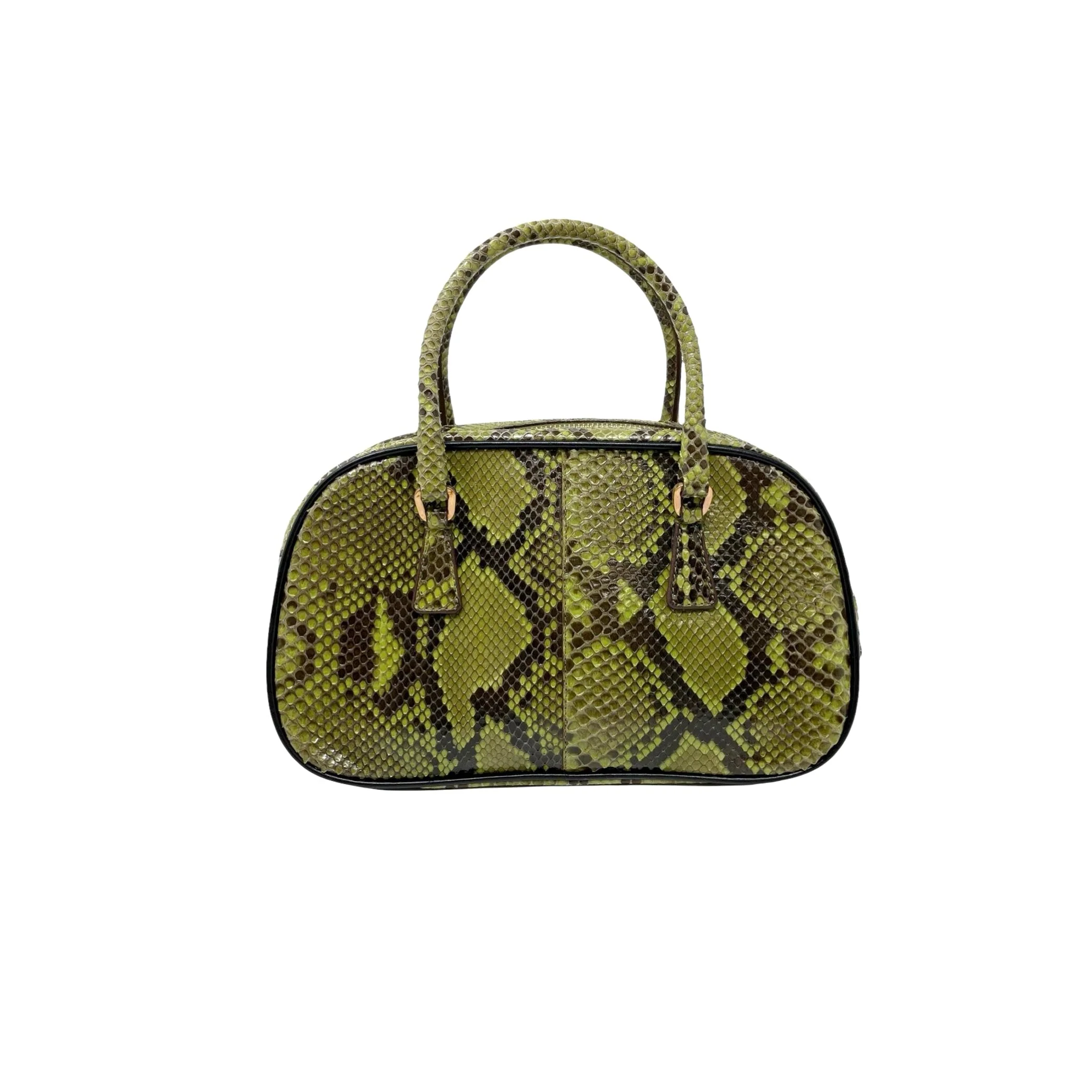 Prada Green Mini Snakeskin Bag - Image 2