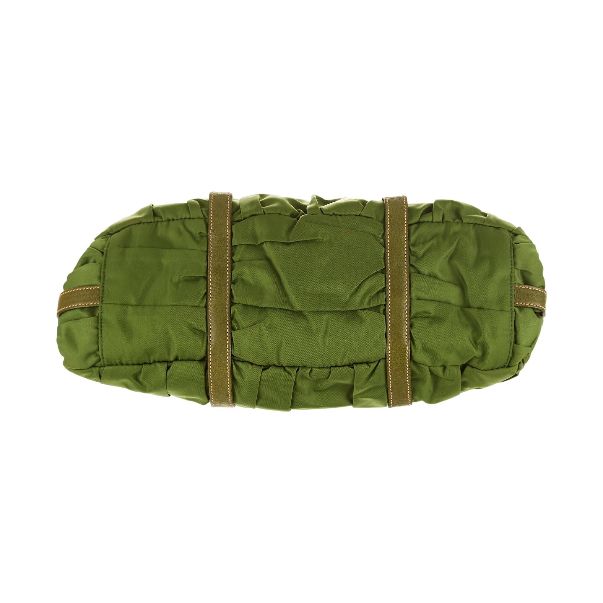 Prada Green Nylon 2way Bag - Image 3