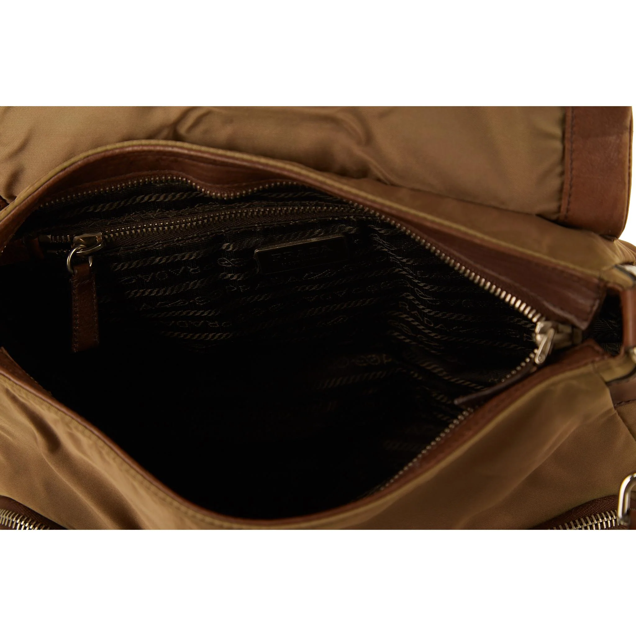 Prada Olive Nylon Buckle Shoulder Bag - Image 4