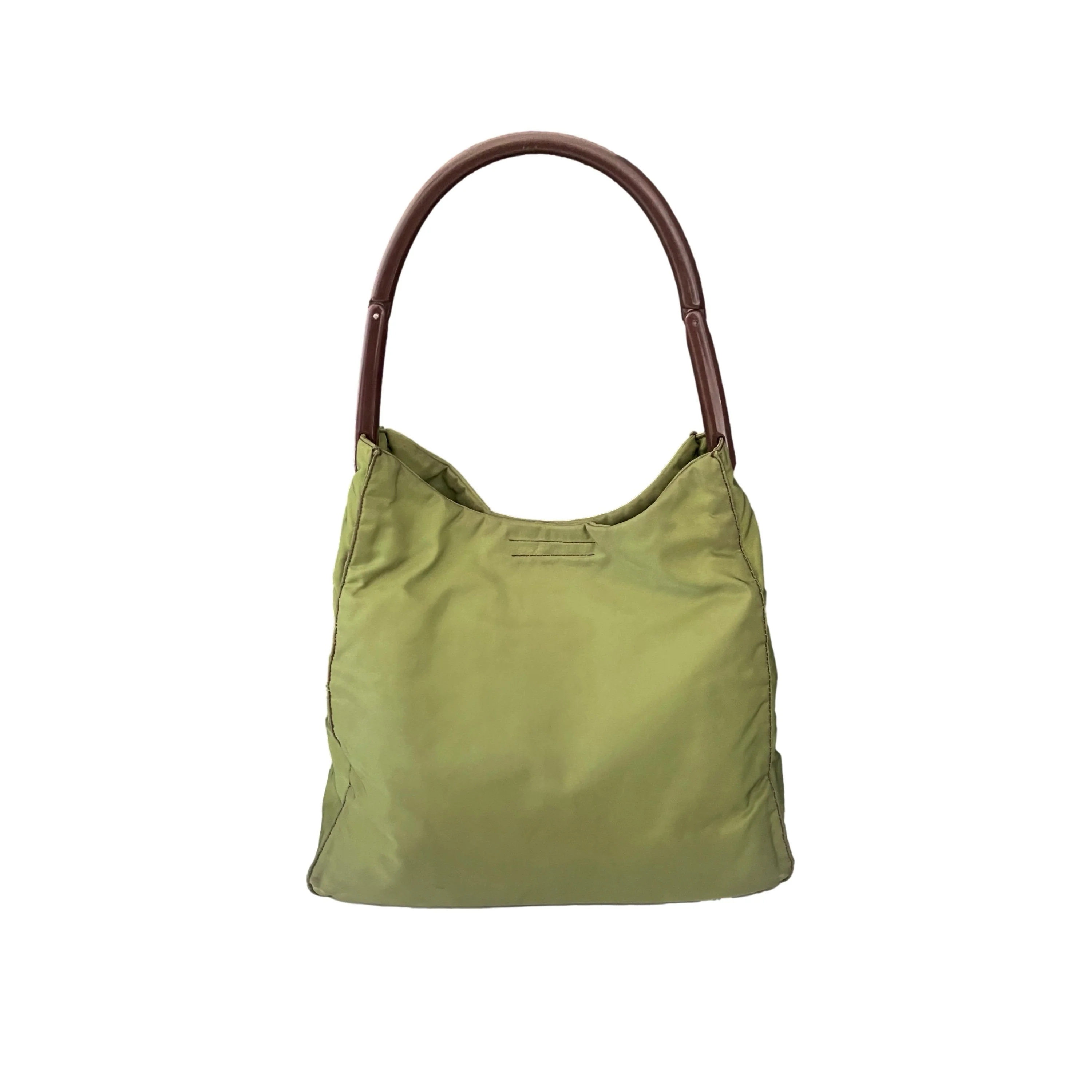 Prada Green Nylon Shoulder Bag - Image 2