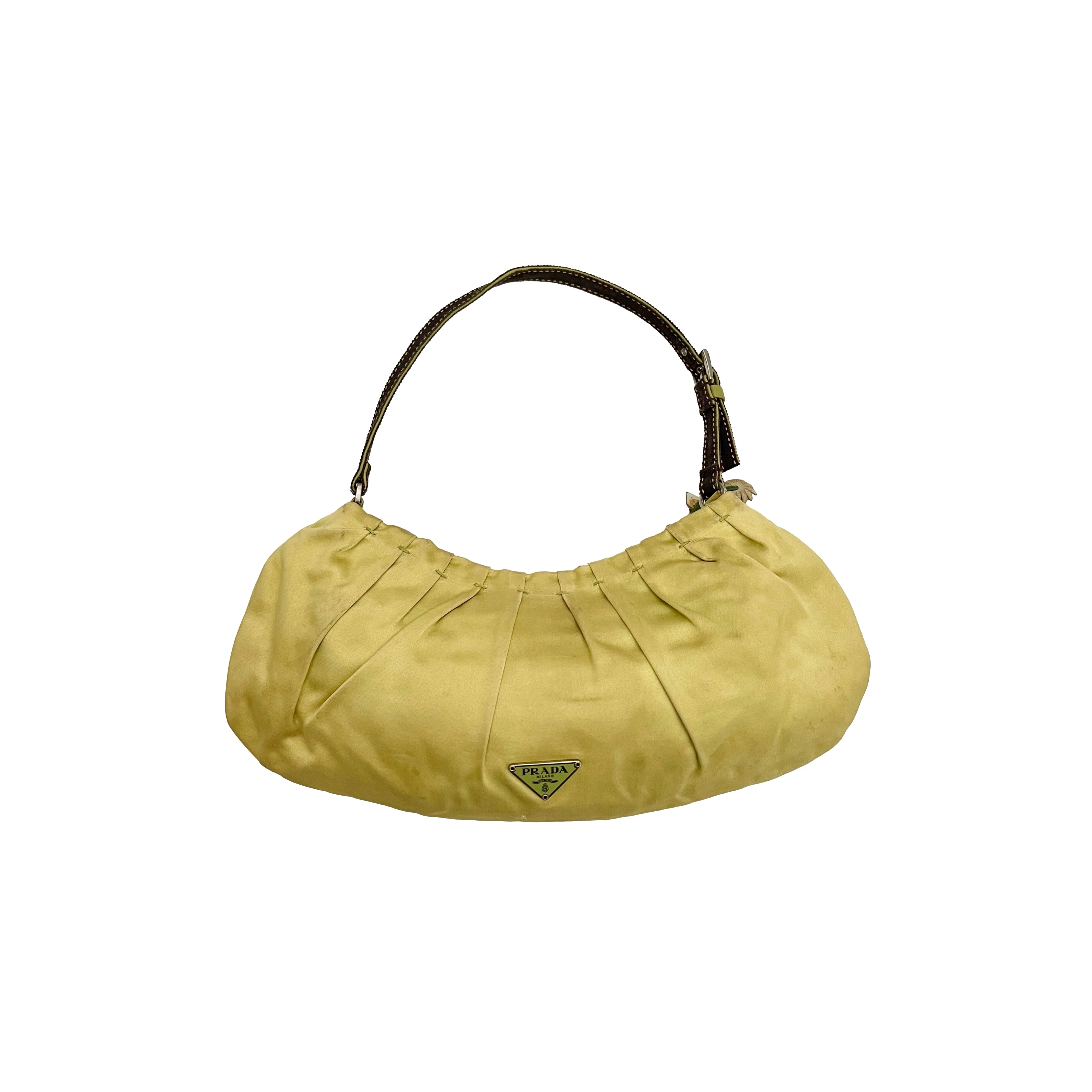 Prada Green Silk Shoulder Bag